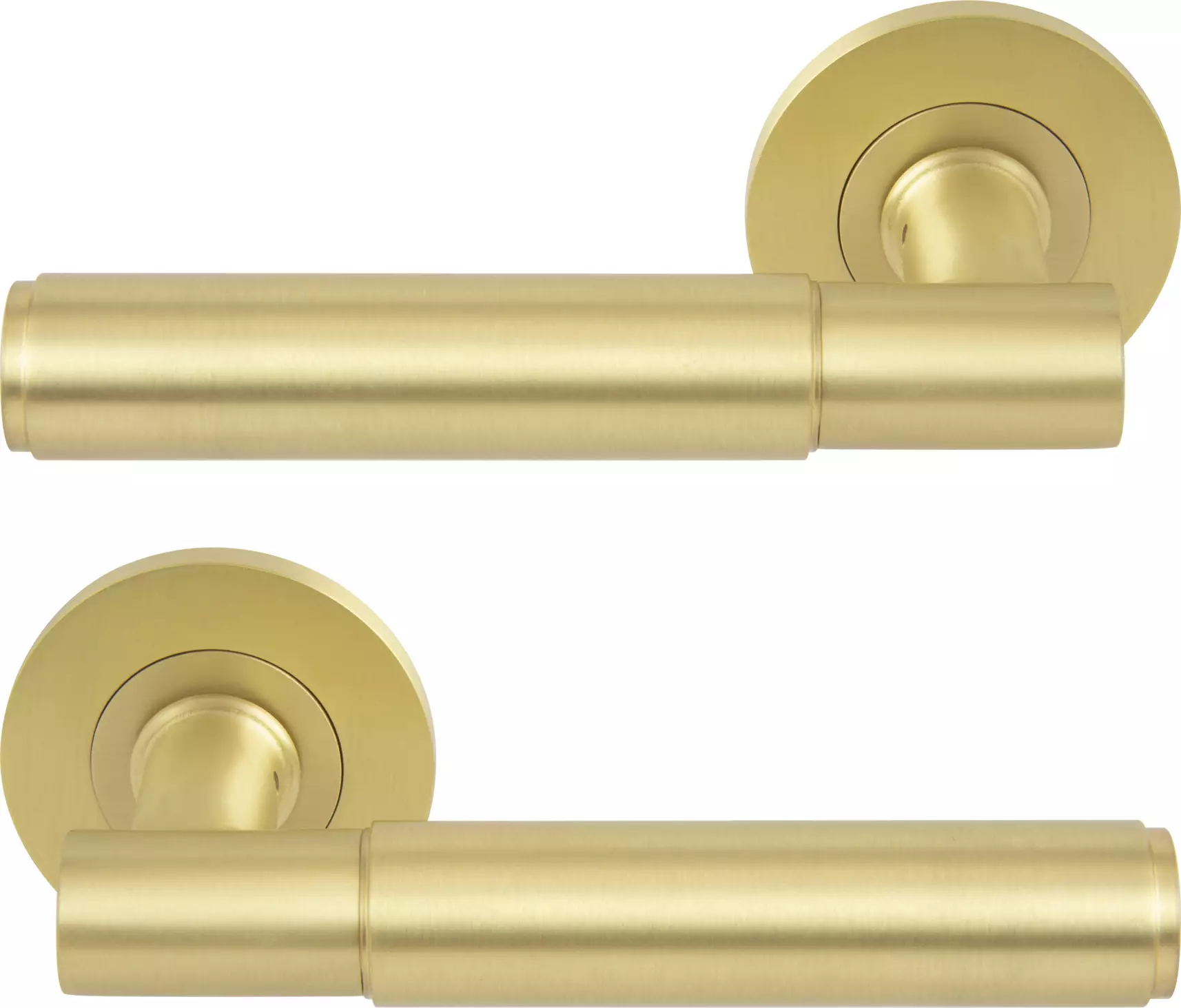 Verge Round Rose Lever Handles - Plain - MSB