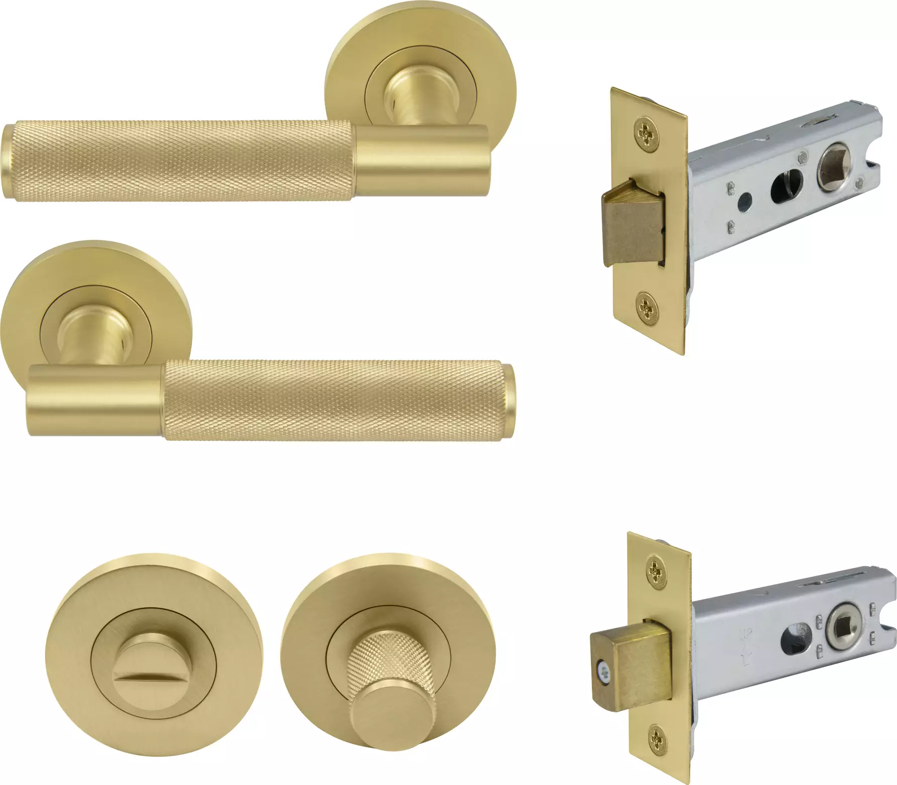 Verge Rnd Rose Privacy Set - Diamond Knurl   - MSB