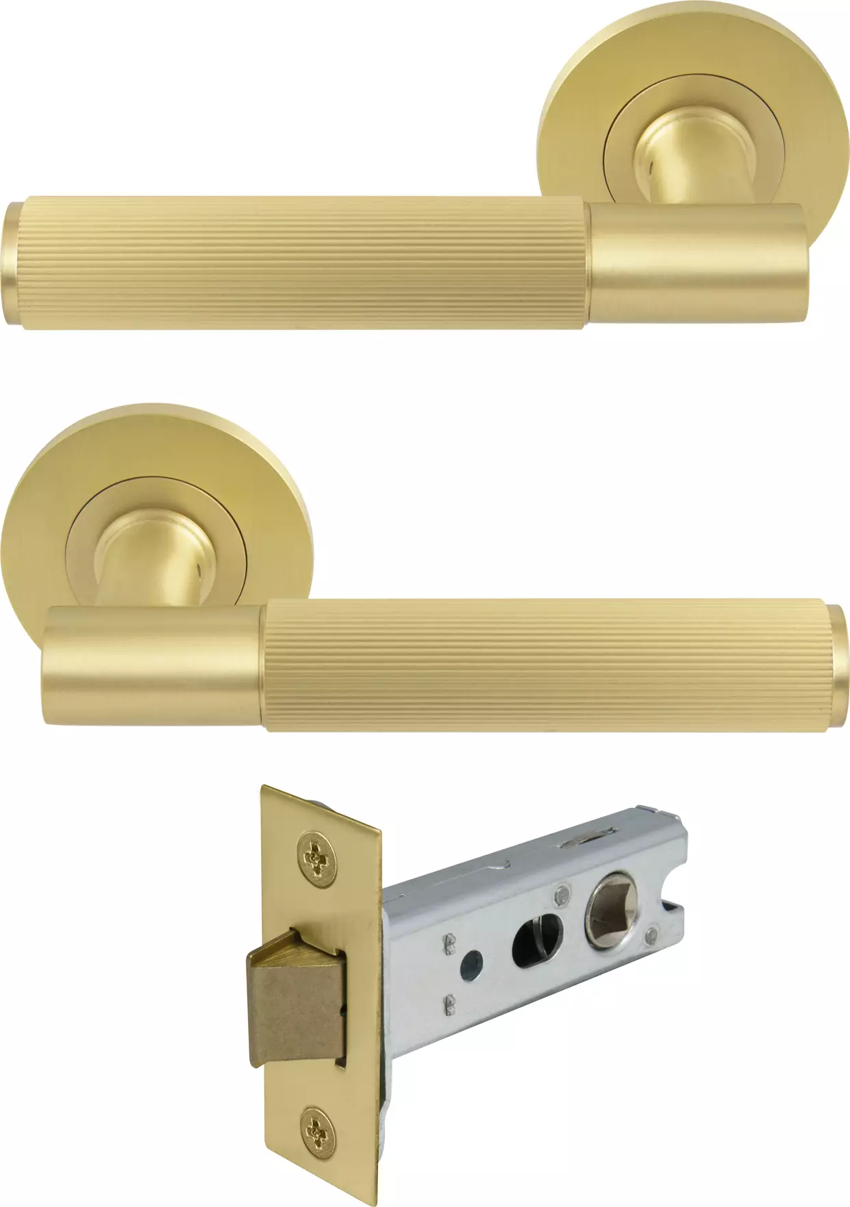 Verge Round Rose Passage Set - Linear Knurl - MSB