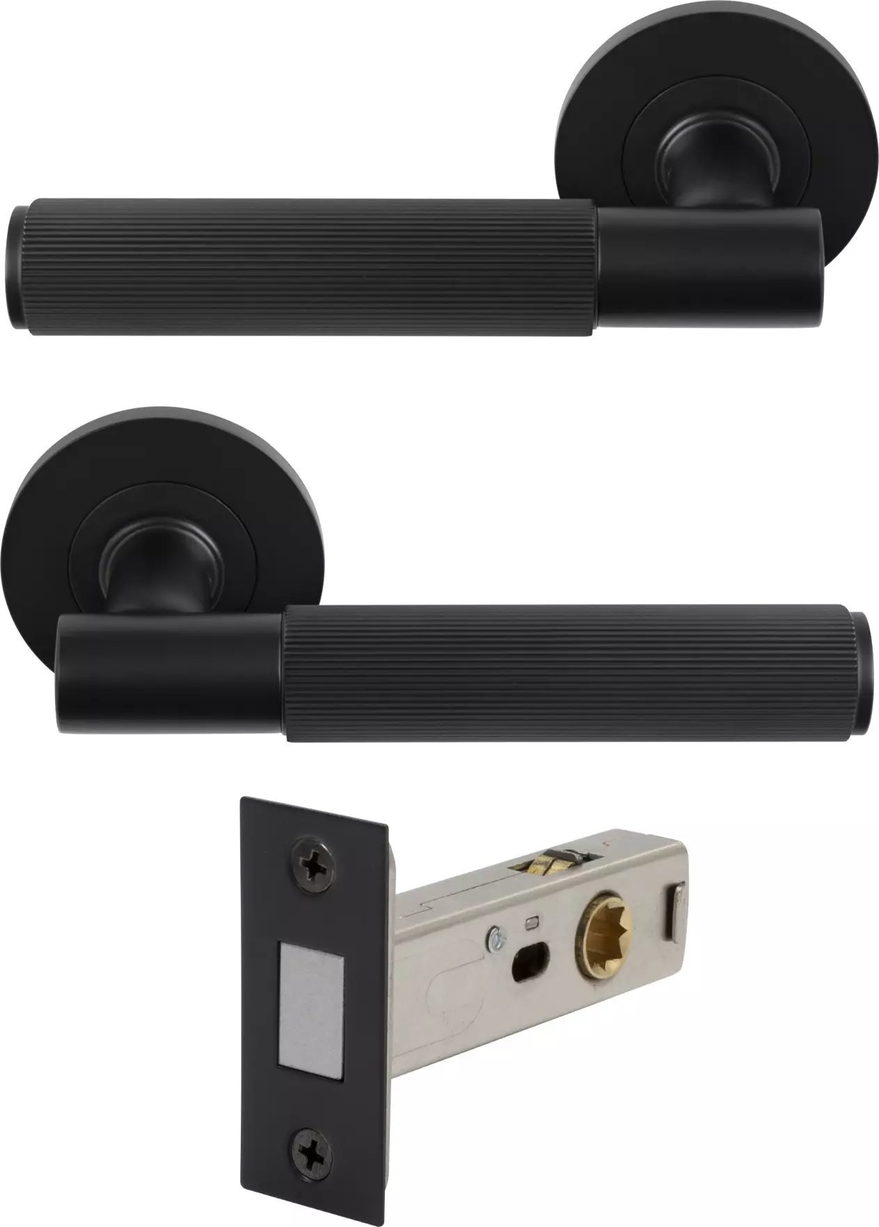erge Rose Passage Set - Magn. Latch - Linear Knurl - BLK
