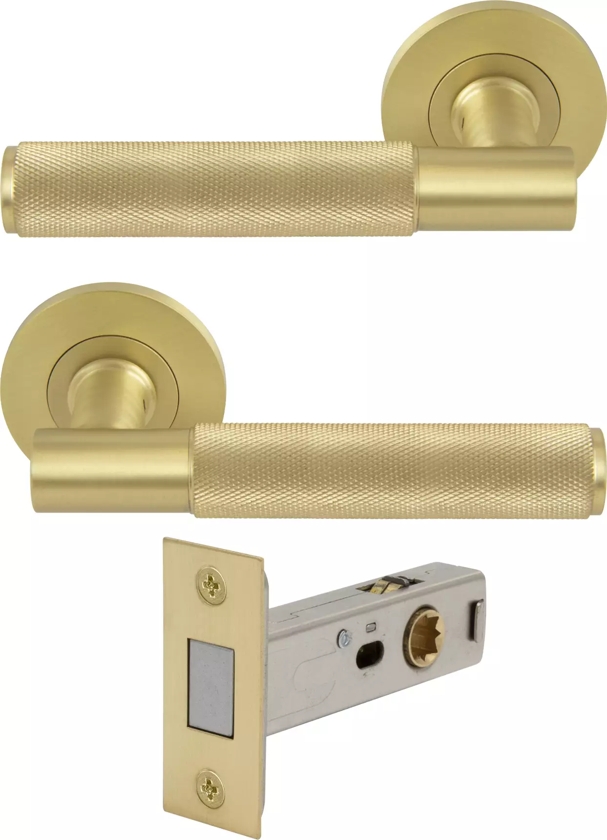 Verge Rose Passage Set - Magn. Latch - Diamond Knurl  - MSB