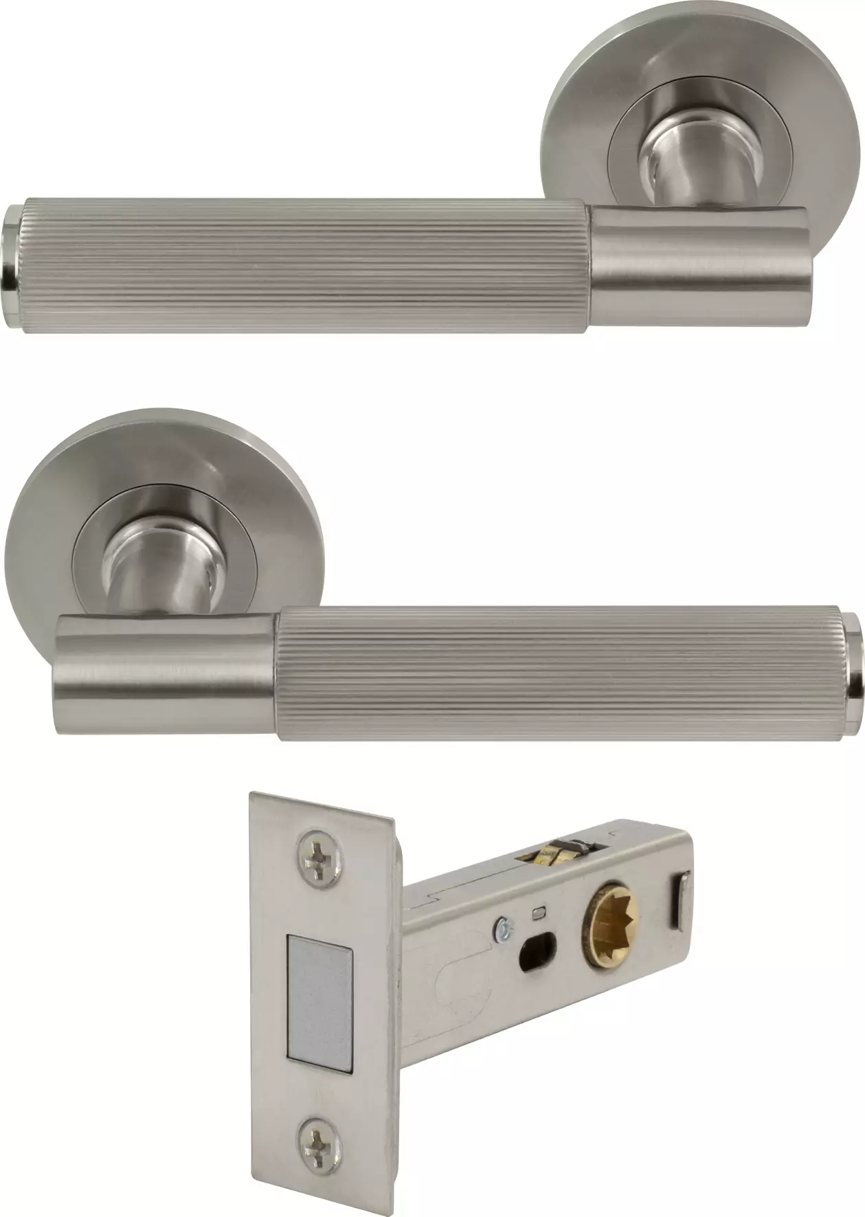 erge Rose Passage Set - Magn. Latch - Linear Knurl - BN