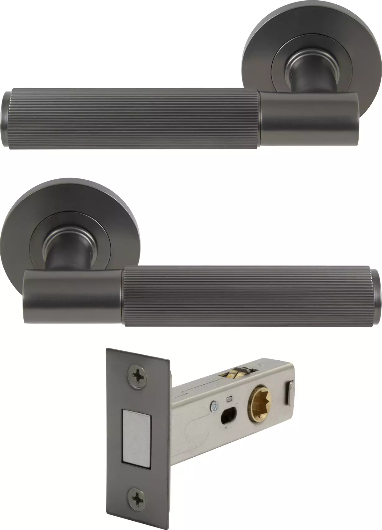 erge Rose Passage Set - Magn. Latch - Linear Knurl - GN