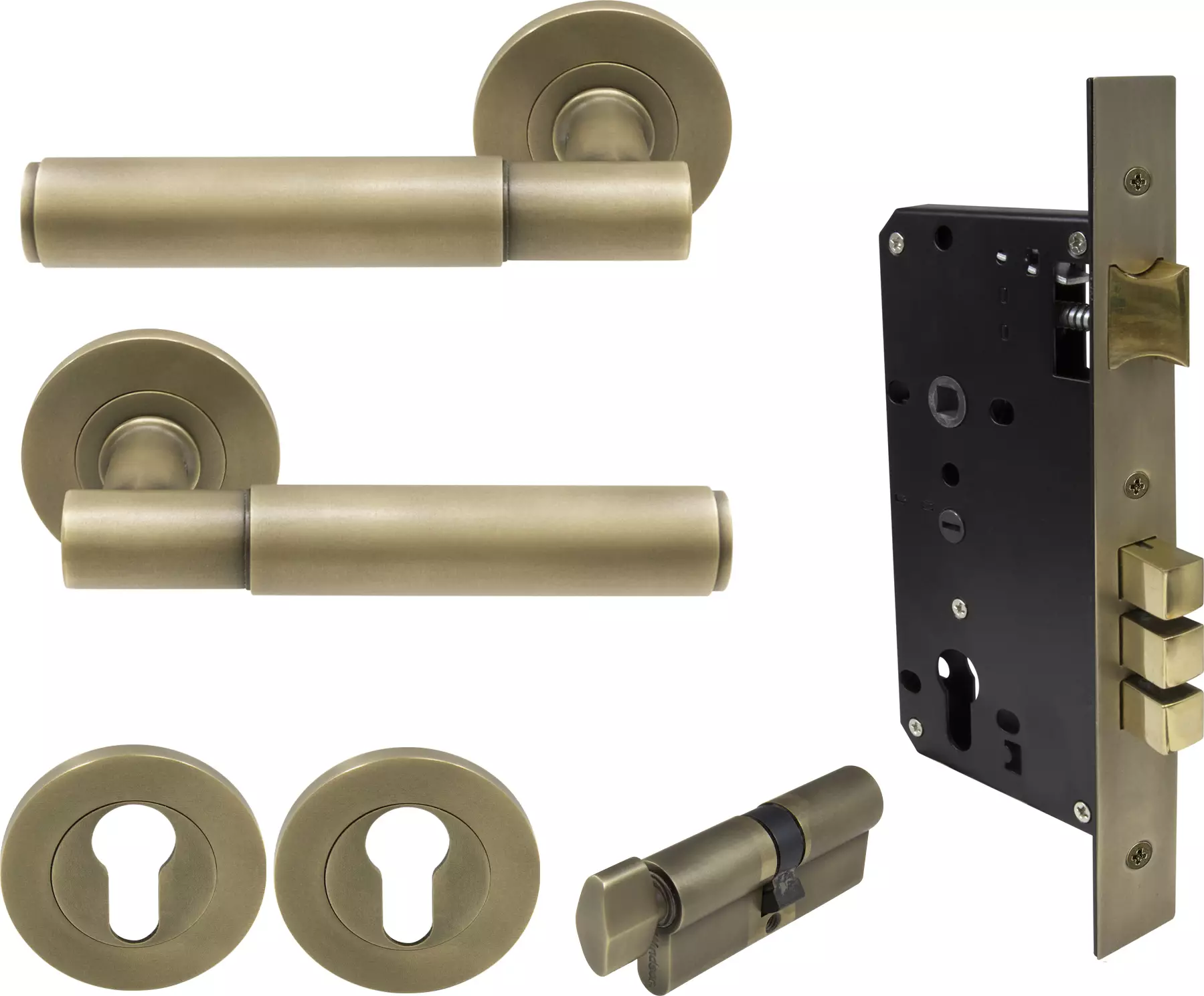 Verge Round Rose Entrance Set - K/T - Plain - RB