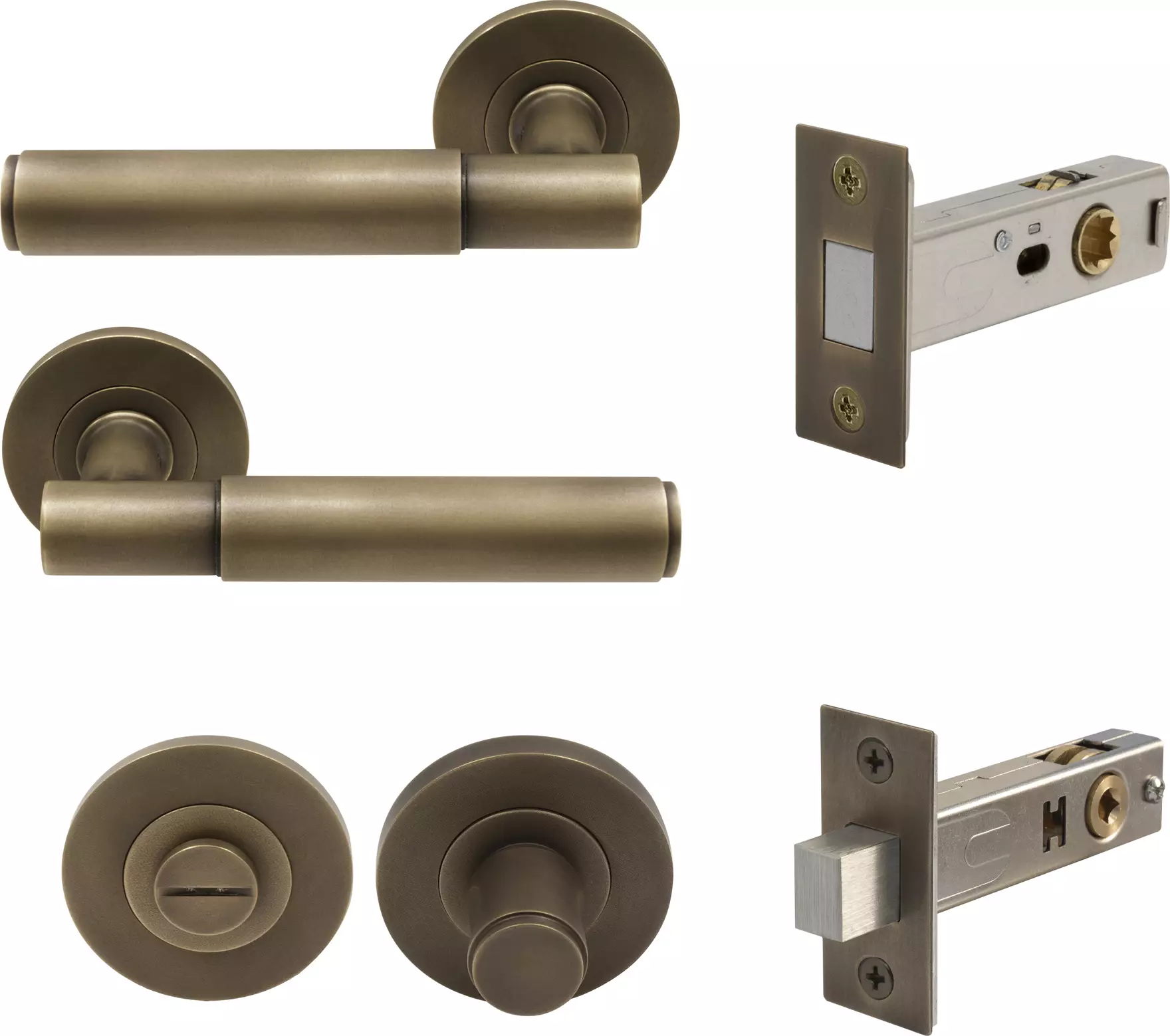 Verge Rose Privacy Set - Magn. Latch - Plain - RB