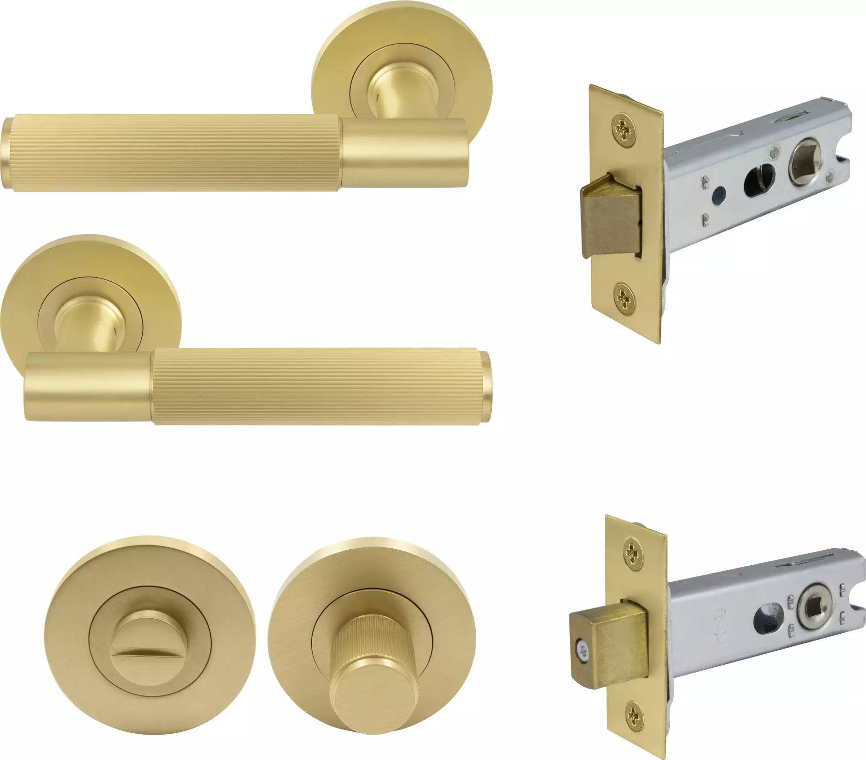 Verge Rnd Rose Privacy Set - Linear Knurl - MSB