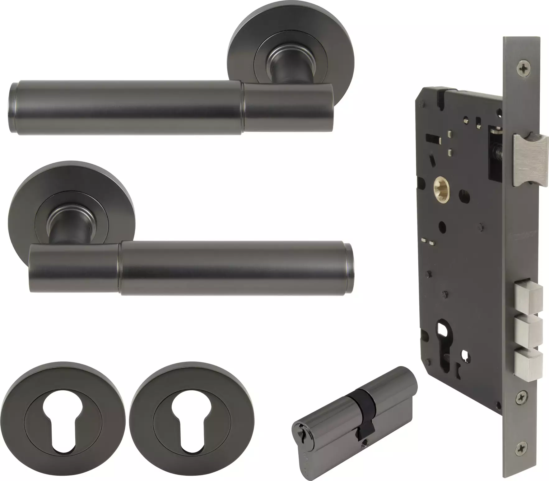 Verge Round Rose Entrance Set - K/K - Plain - GN