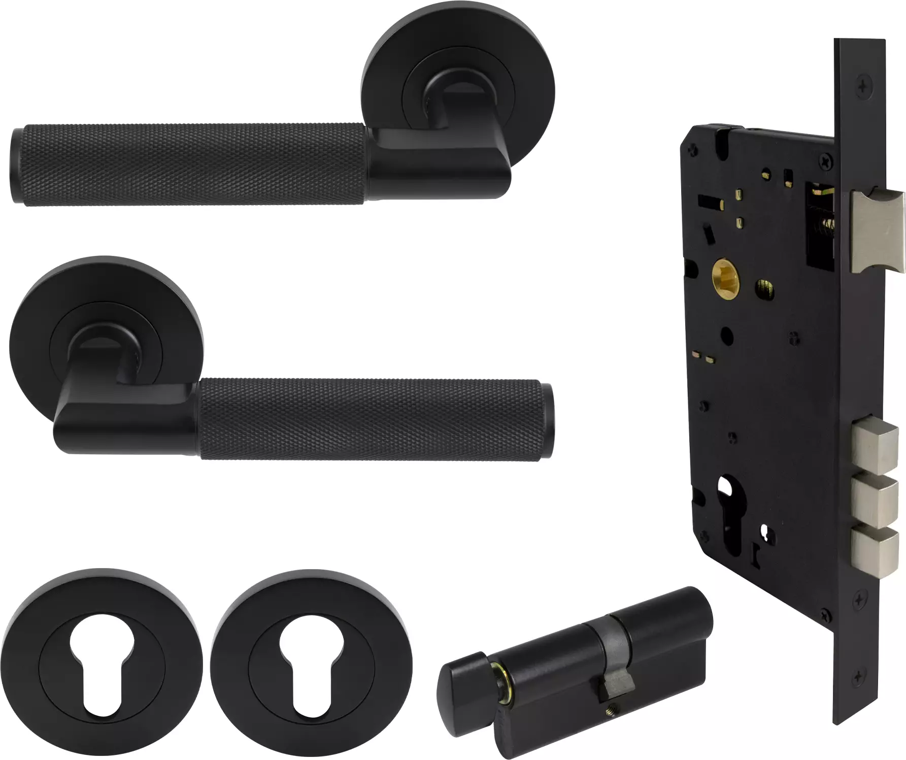 Lumina Rose Entrance Set - K/T - Diamond Knurl   - BLK