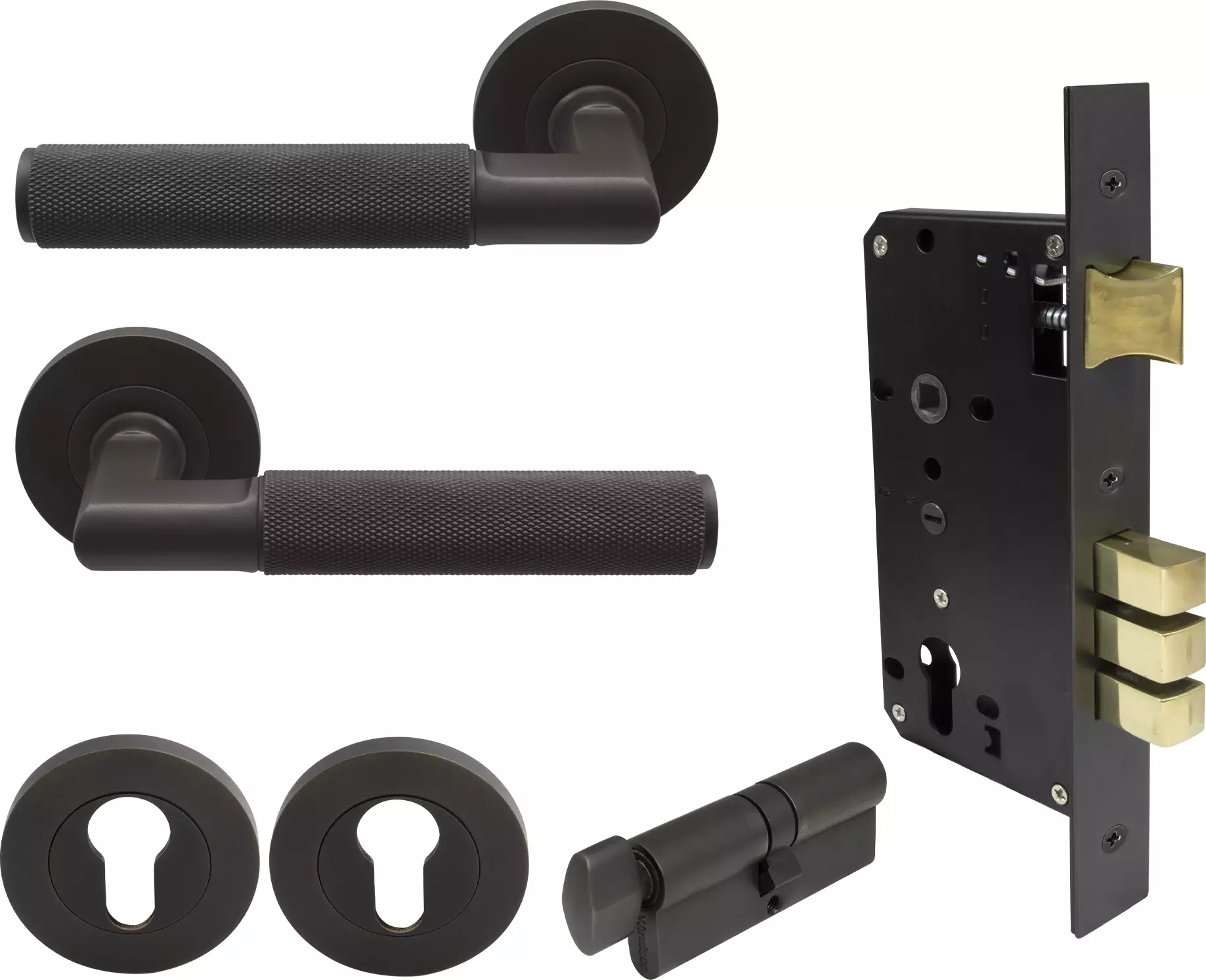 Lumina Rose Entrance Set - K/T - Diamond Knurl   - DRB