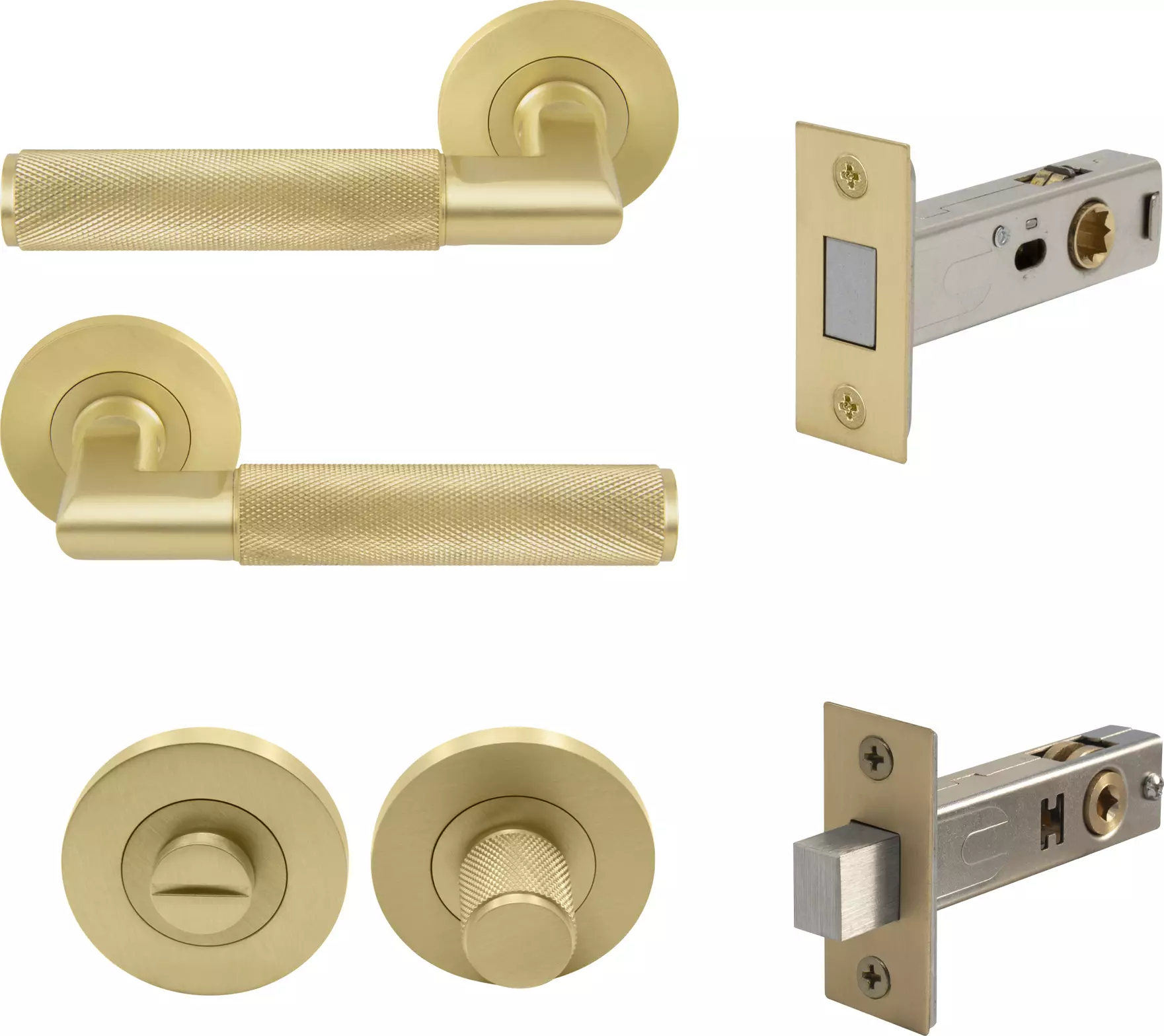 Lumina Rose Privacy Set - Magn. Latch - Diamond Knurl   - MSB