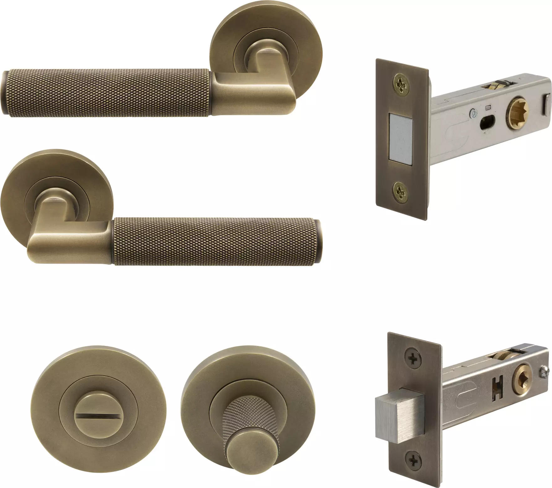 Lumina Rose Privacy Set - Magn. Latch - Diamond Knurl   - RB