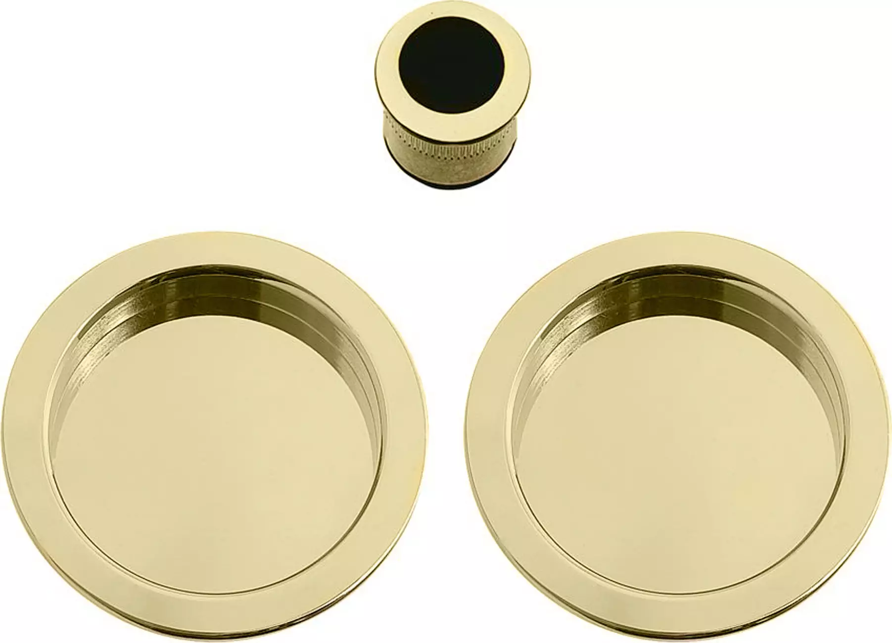 Round Flushpull Kit - 55mm - PB