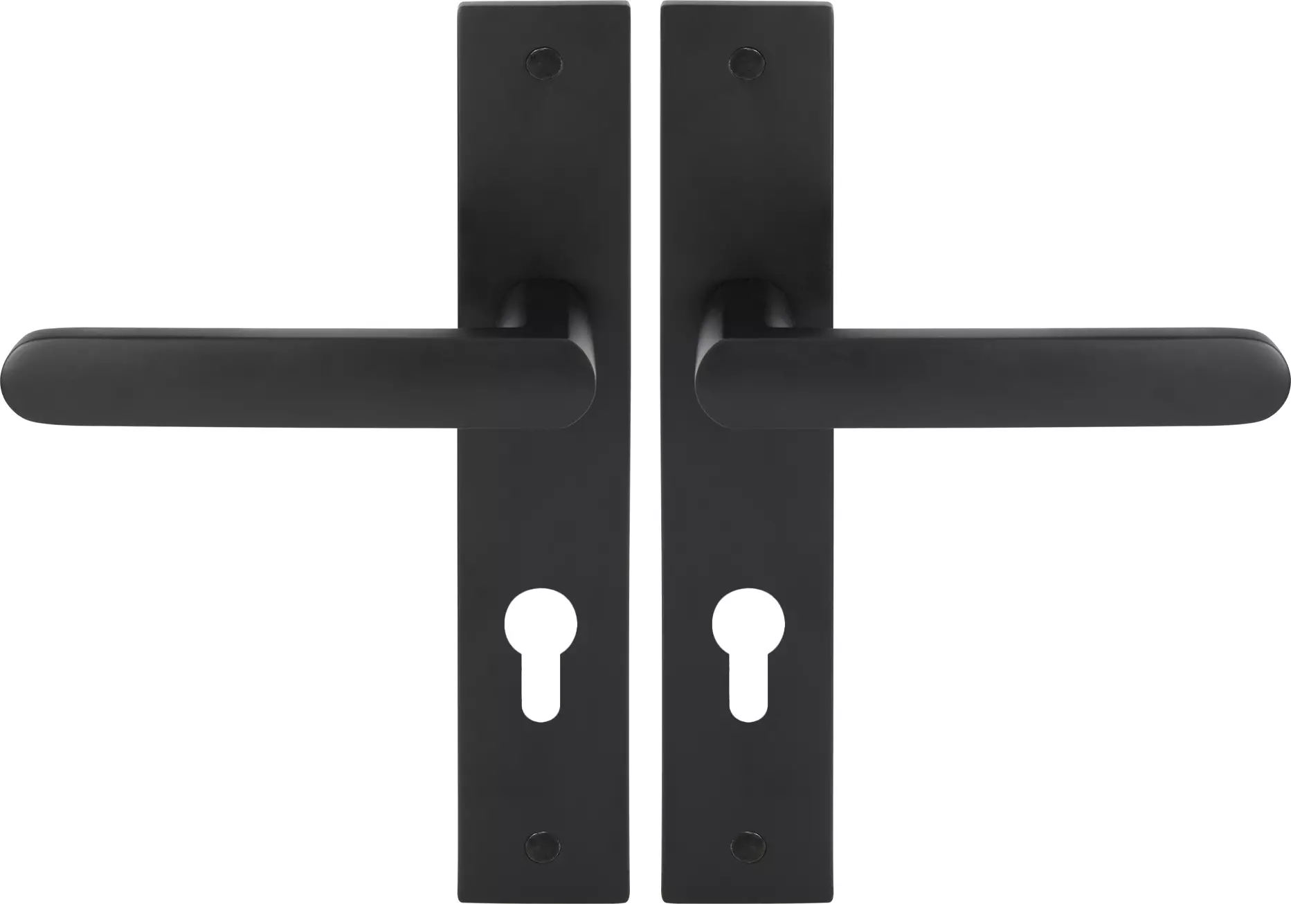 Modella - Longplate Euro Lever Set - BLK