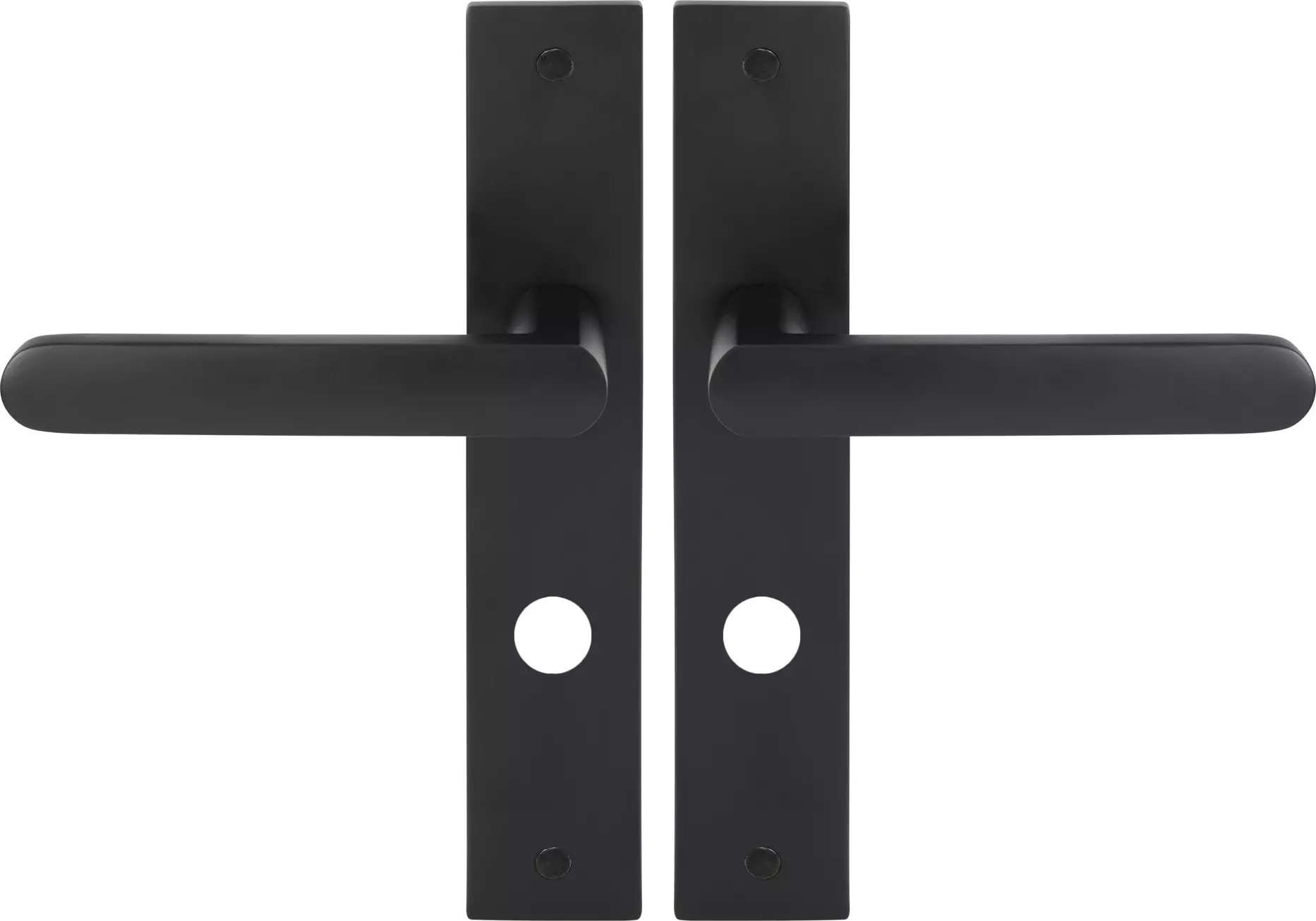 Modella - Longplate Privacy  Lever Set  - BLK