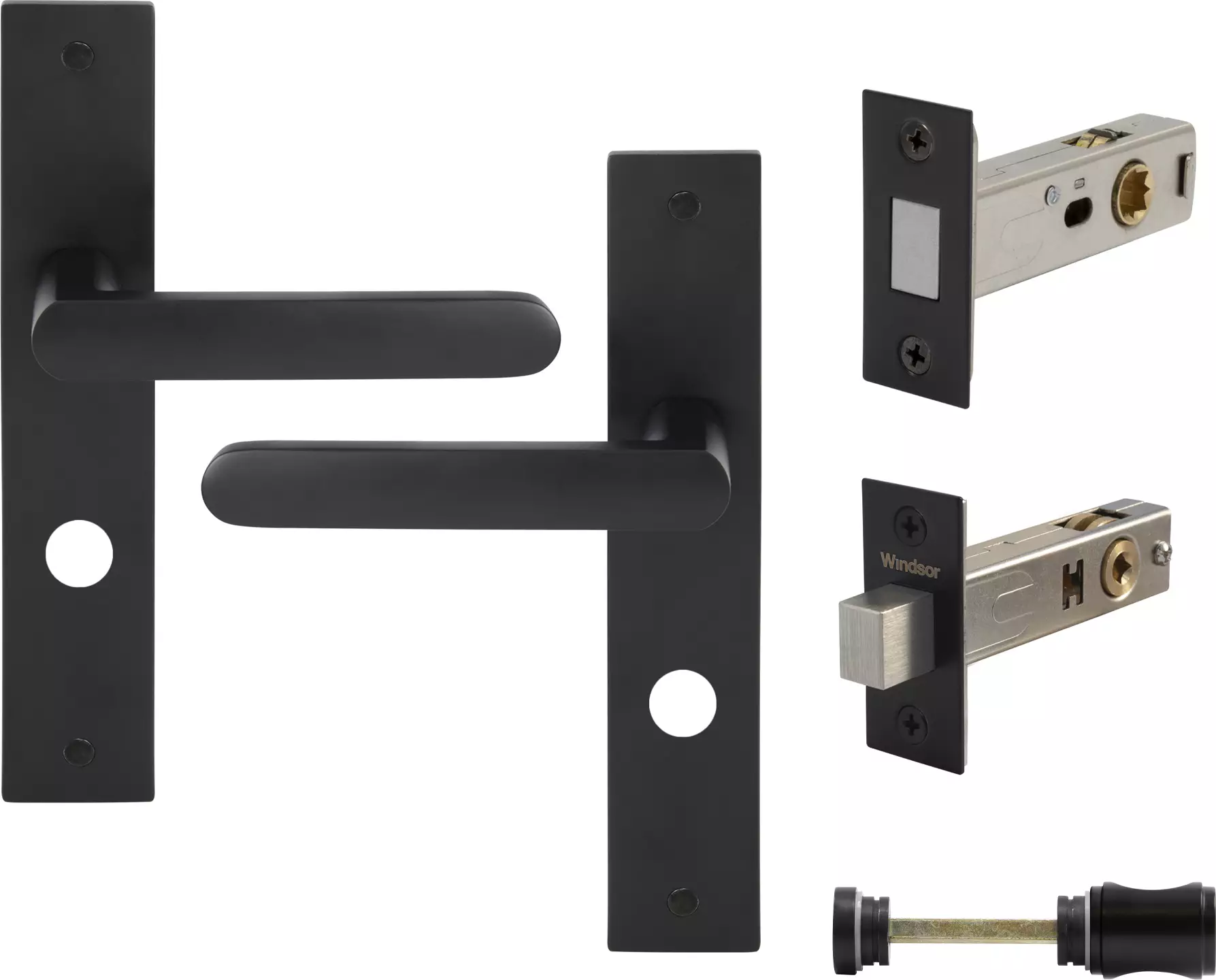 Modella - Longplate Privacy Set - Magn. Latch - BLK