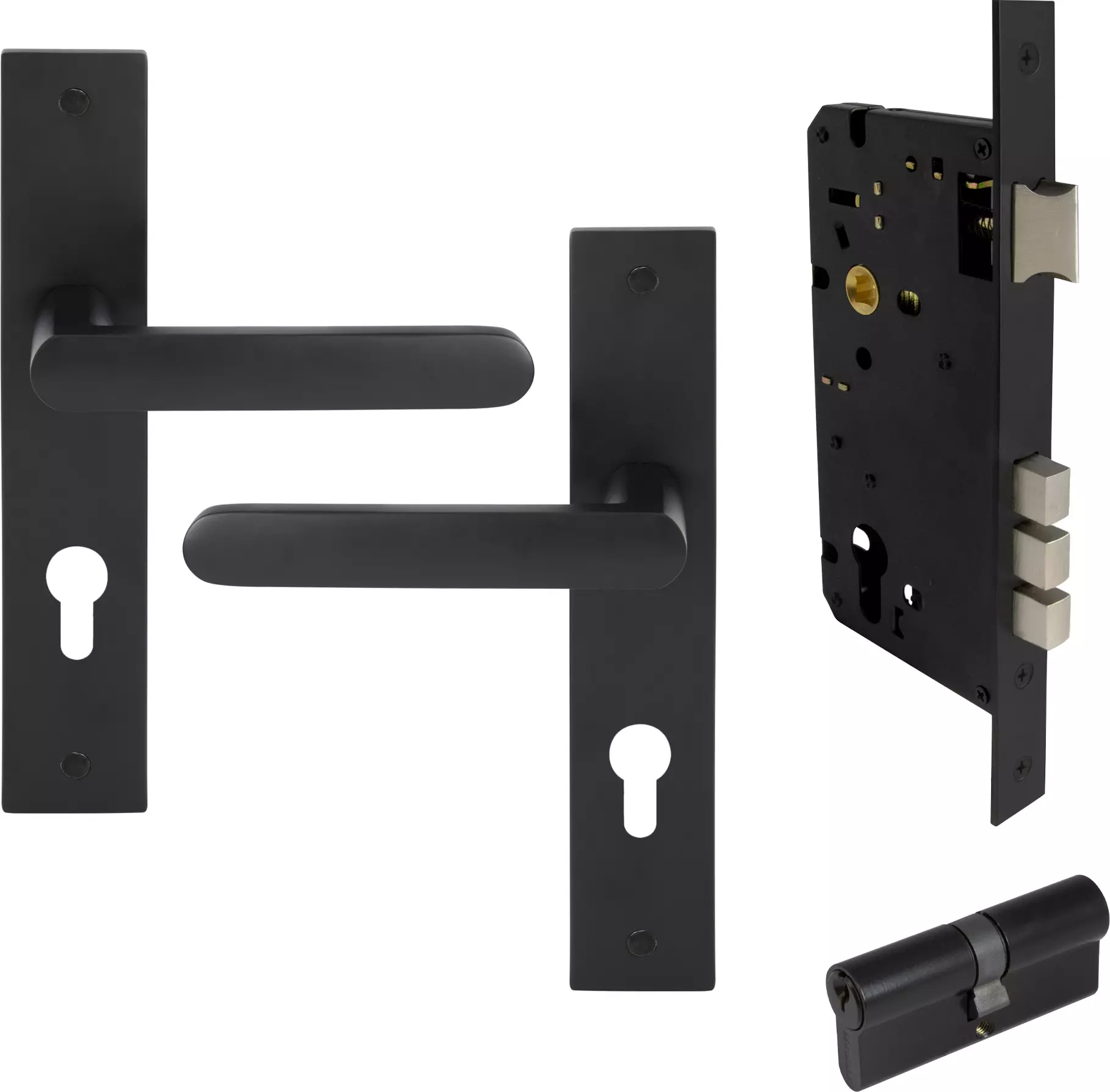 Modella - Longplate Entrance Set - K/K - BLK