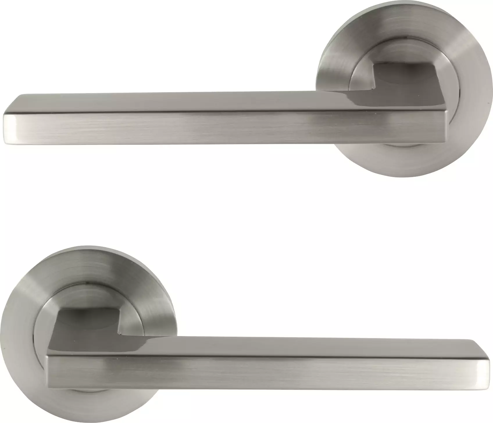 Vector - Round Rose Lever Set - BN