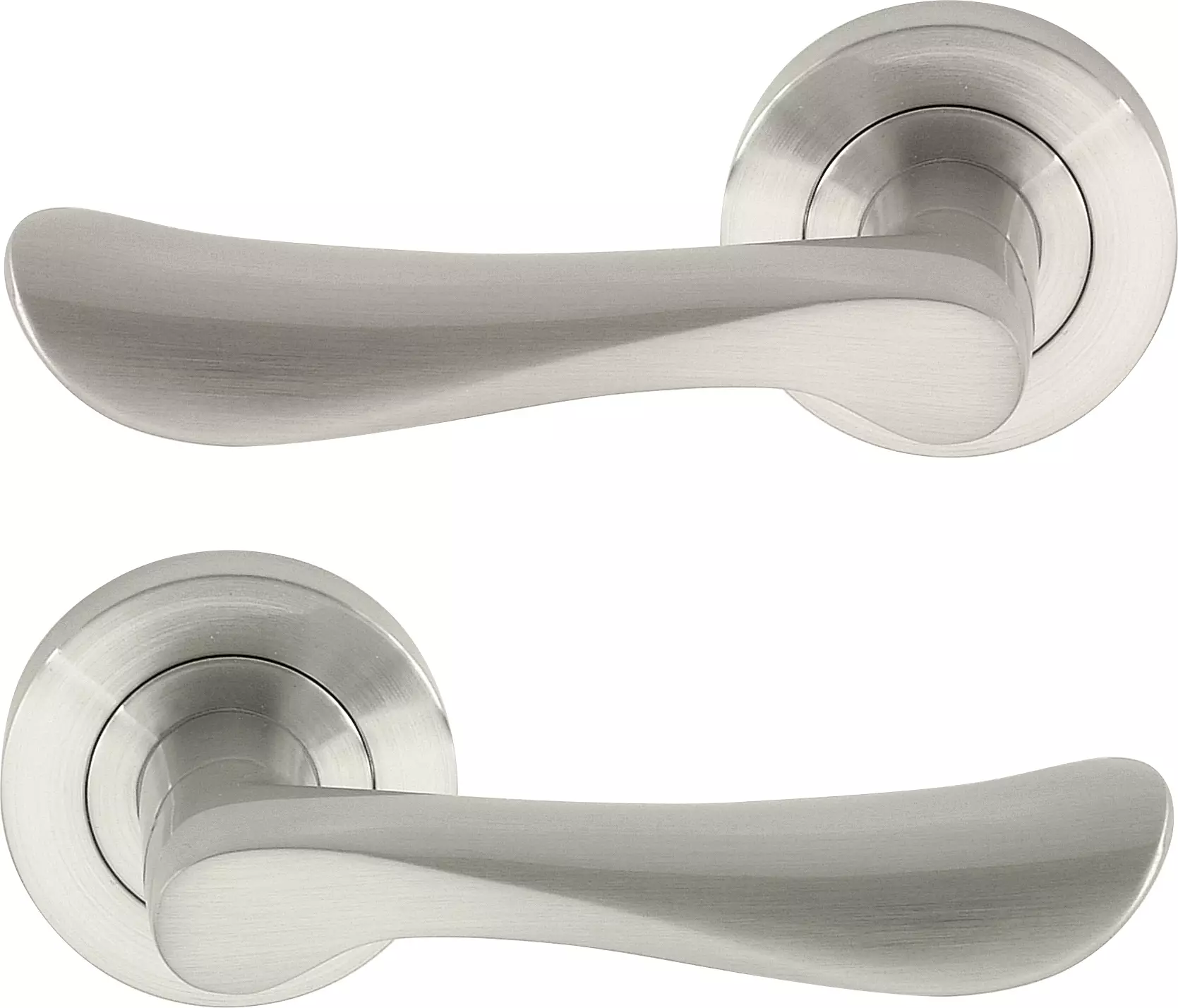 Juno - Round Rose Lever Set - BN