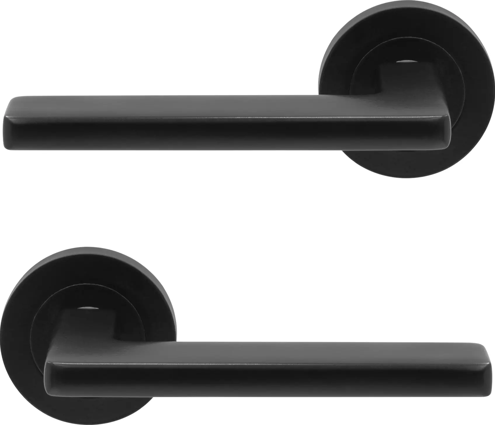Vector - Round Rose Lever Set - BLK