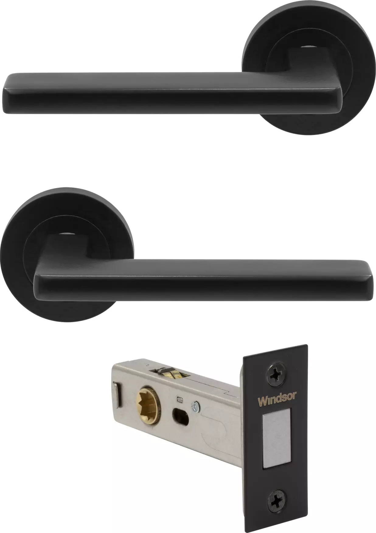 Vector - Round Rose Passage Set - Magn. Latch - BLK