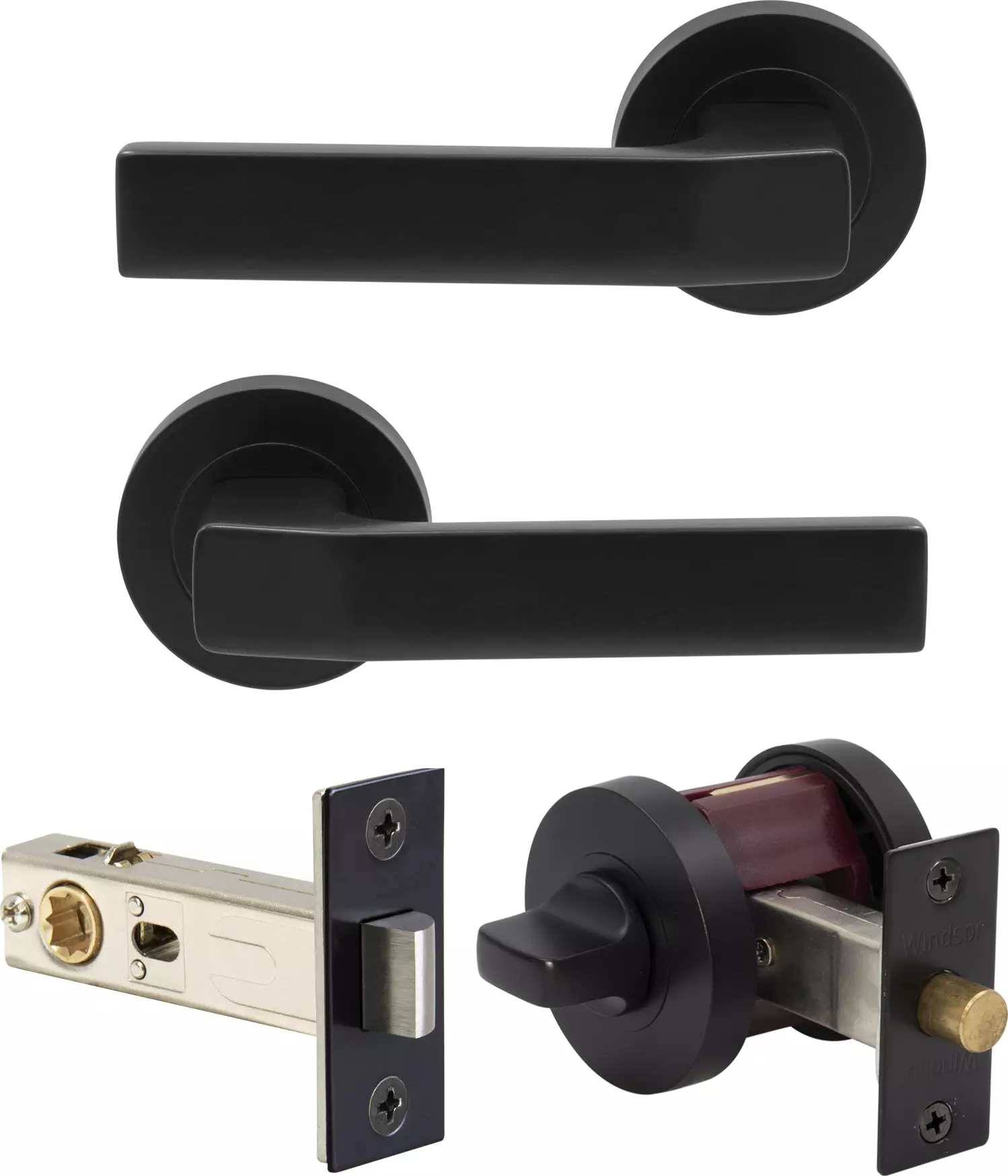 Qube - Round Rose Privacy Set - BLK