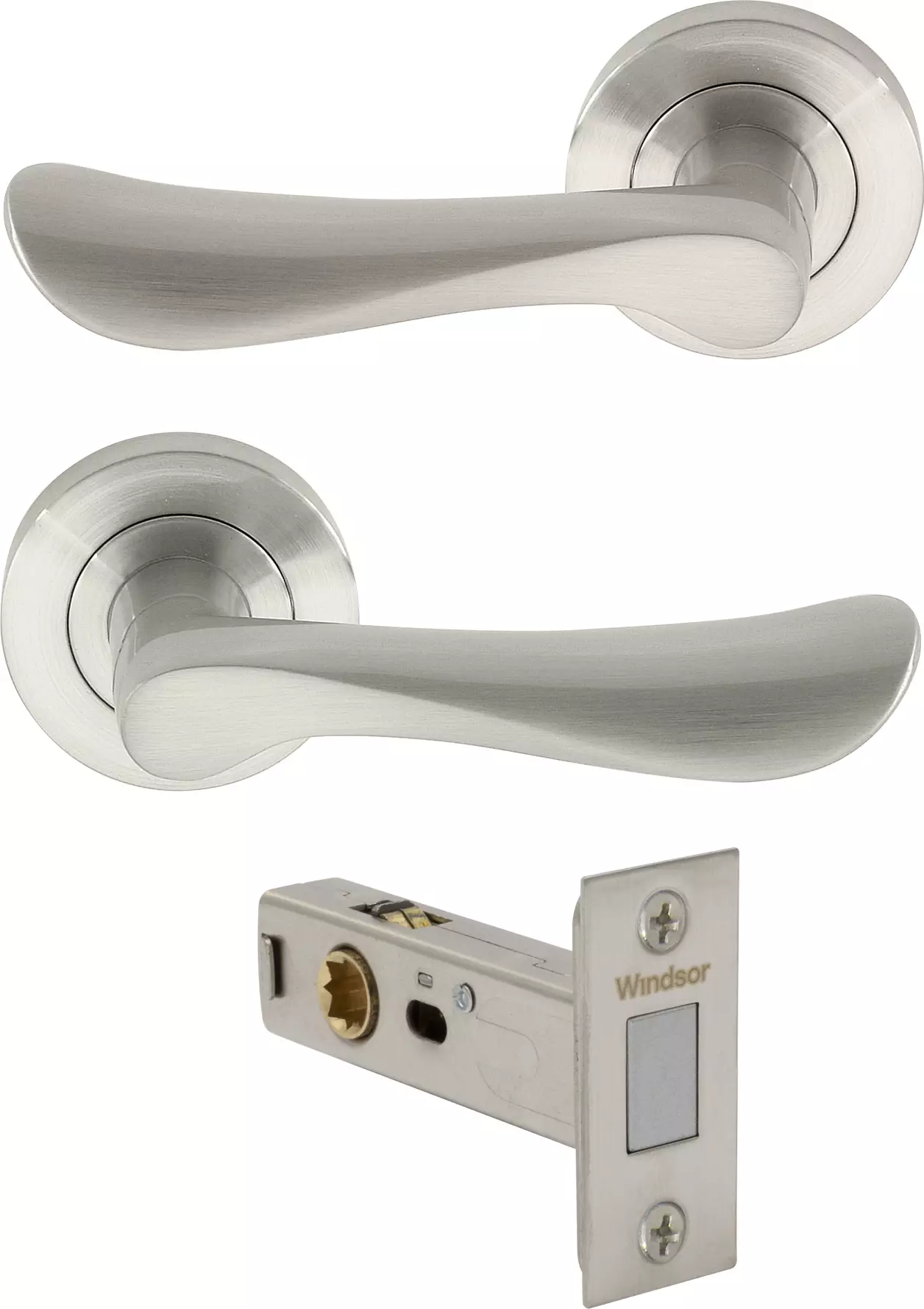 Juno - Round Rose Passage Set - Magn. Latch - BN