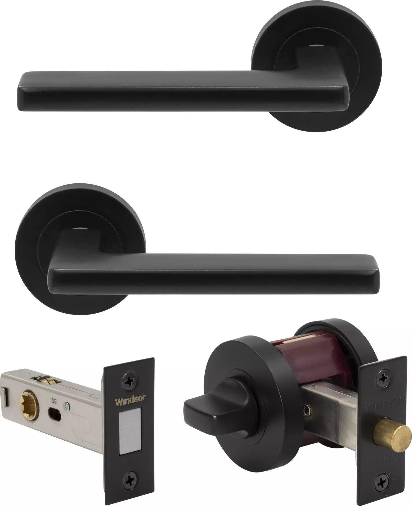 Vector - Round Rose Privacy Set - Magn. Latch - BLK