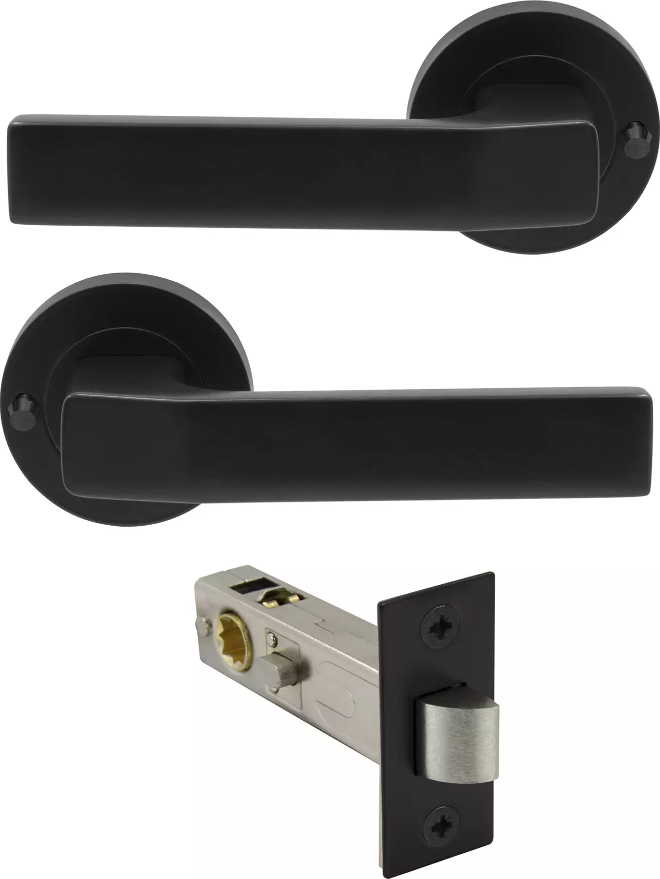 Qube - Round Rose Integrated Privacy Set - BLK
