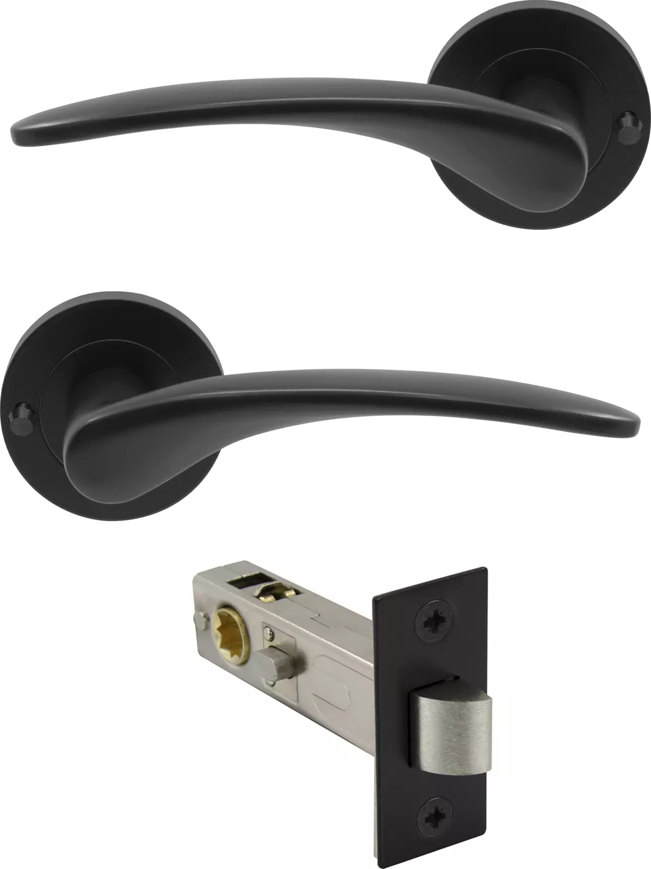 Apollo - Round Rose Integrated Privacy Set - BLK