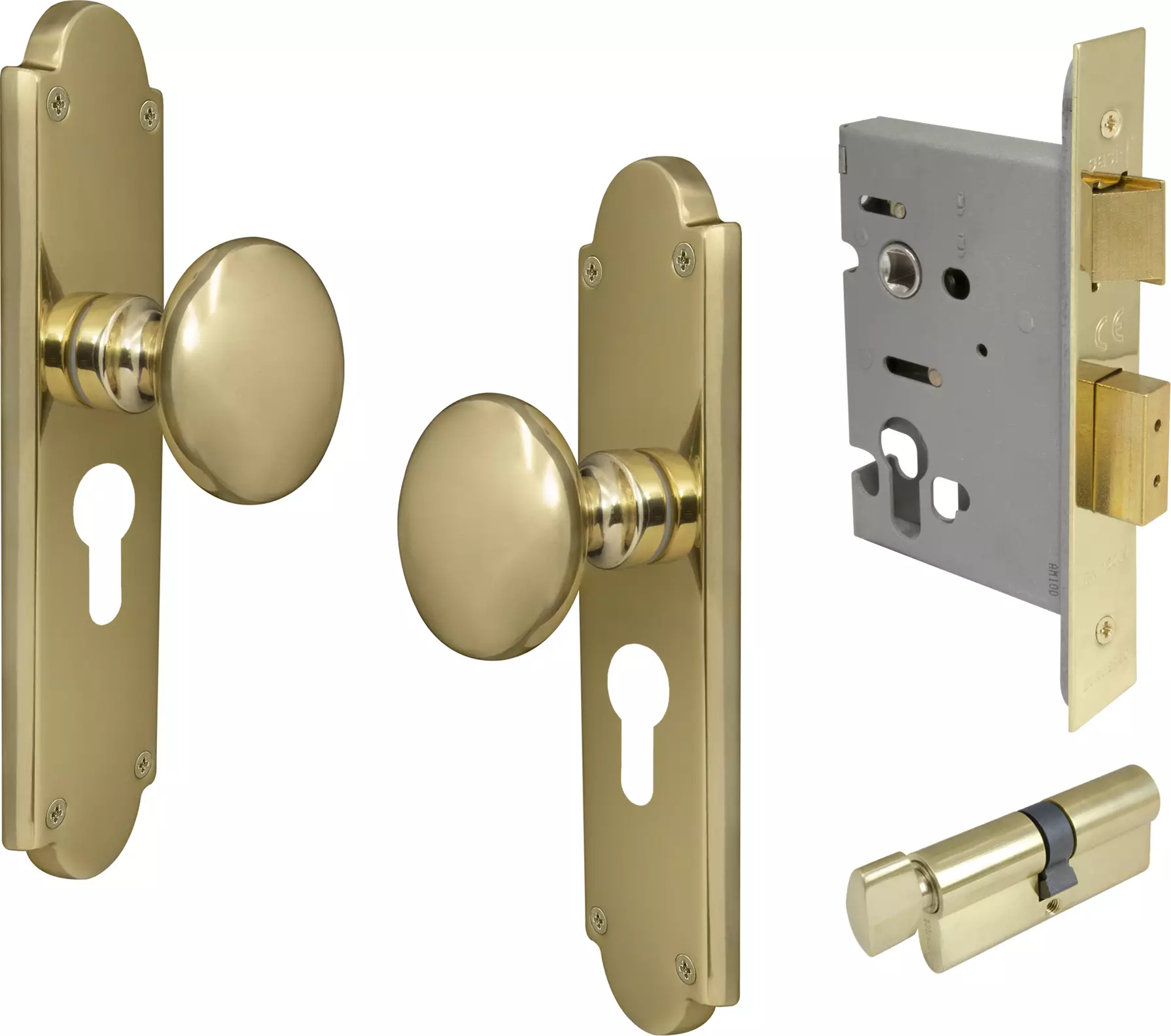 Sutton Victorian Longplate - Entrance Set - K/T - PB