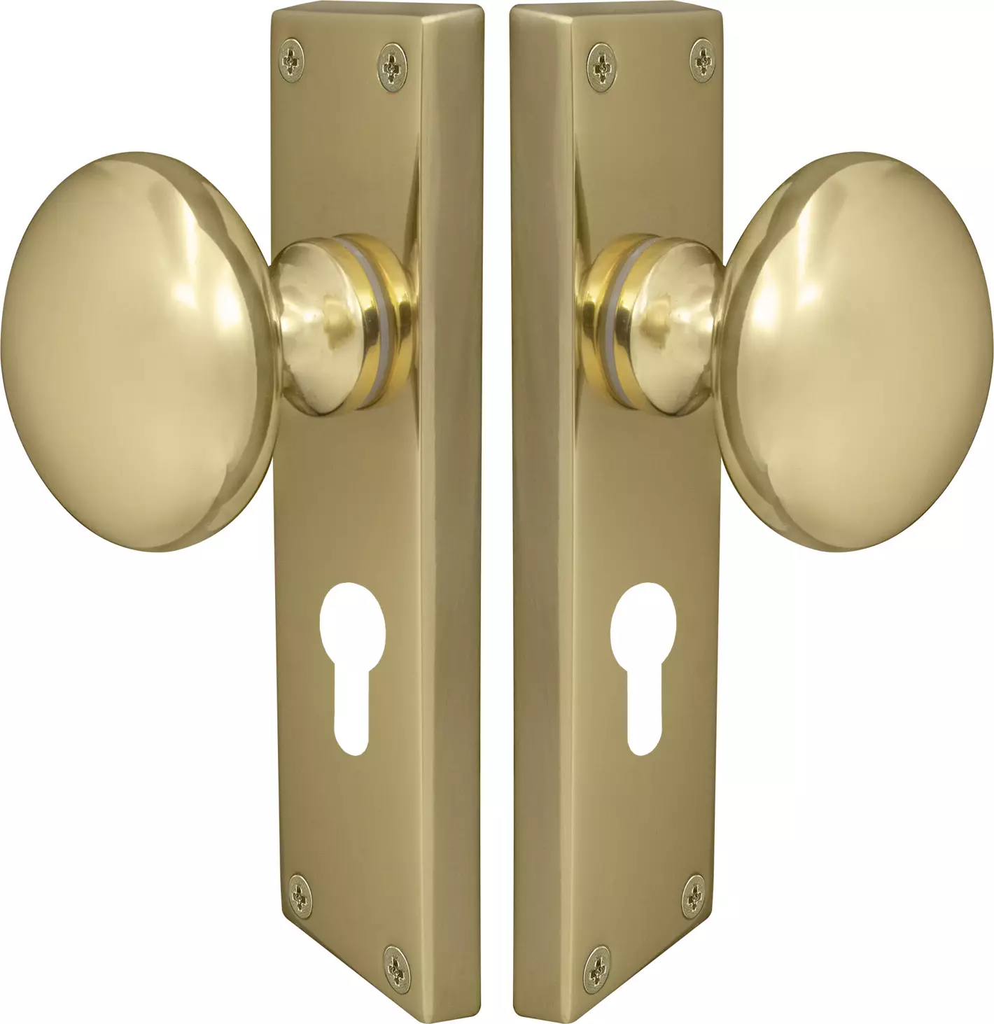 Sutton Square Longplate - Euro Handles - UB