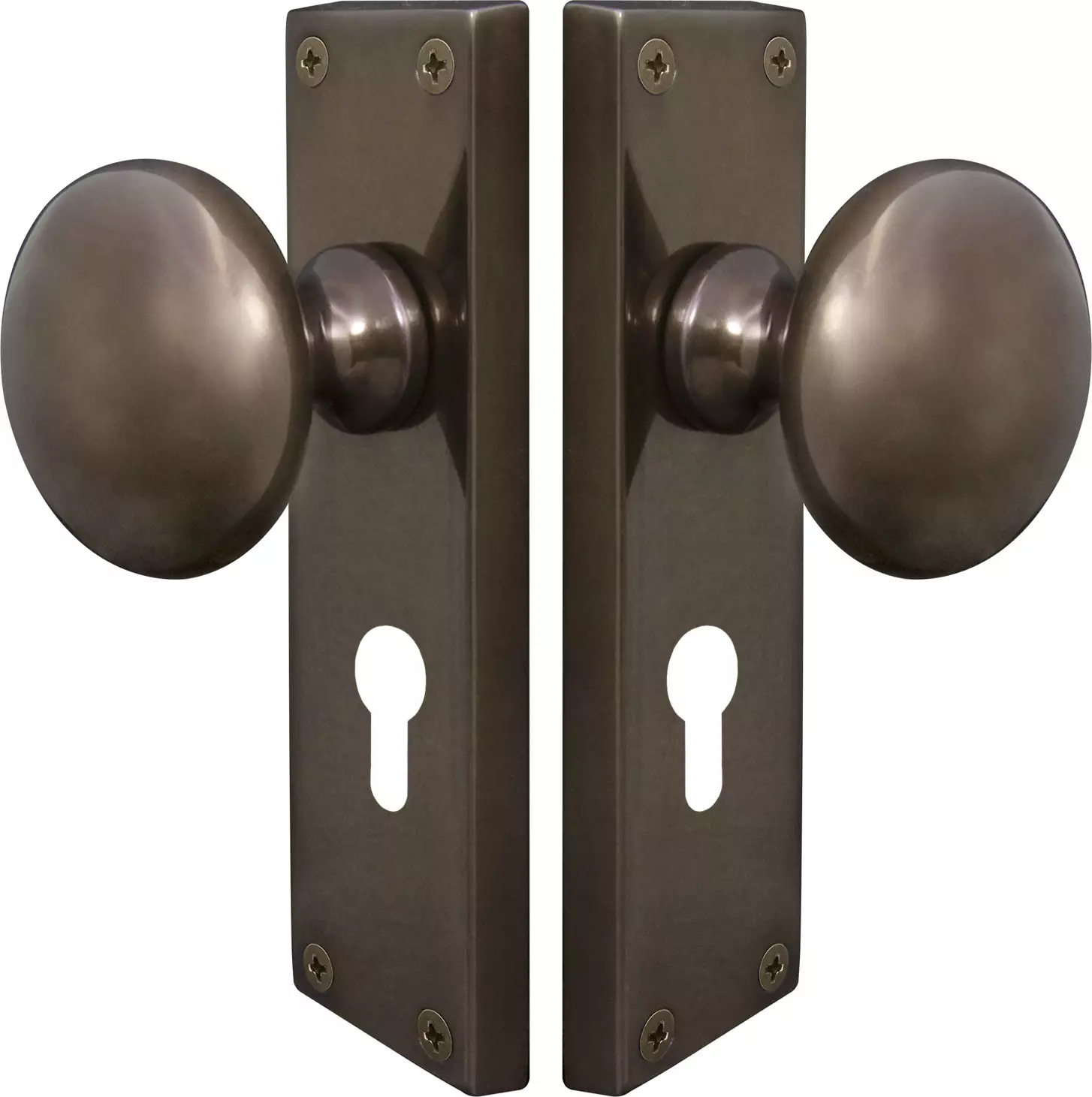 Sutton Square Longplate - Euro Handles - AB