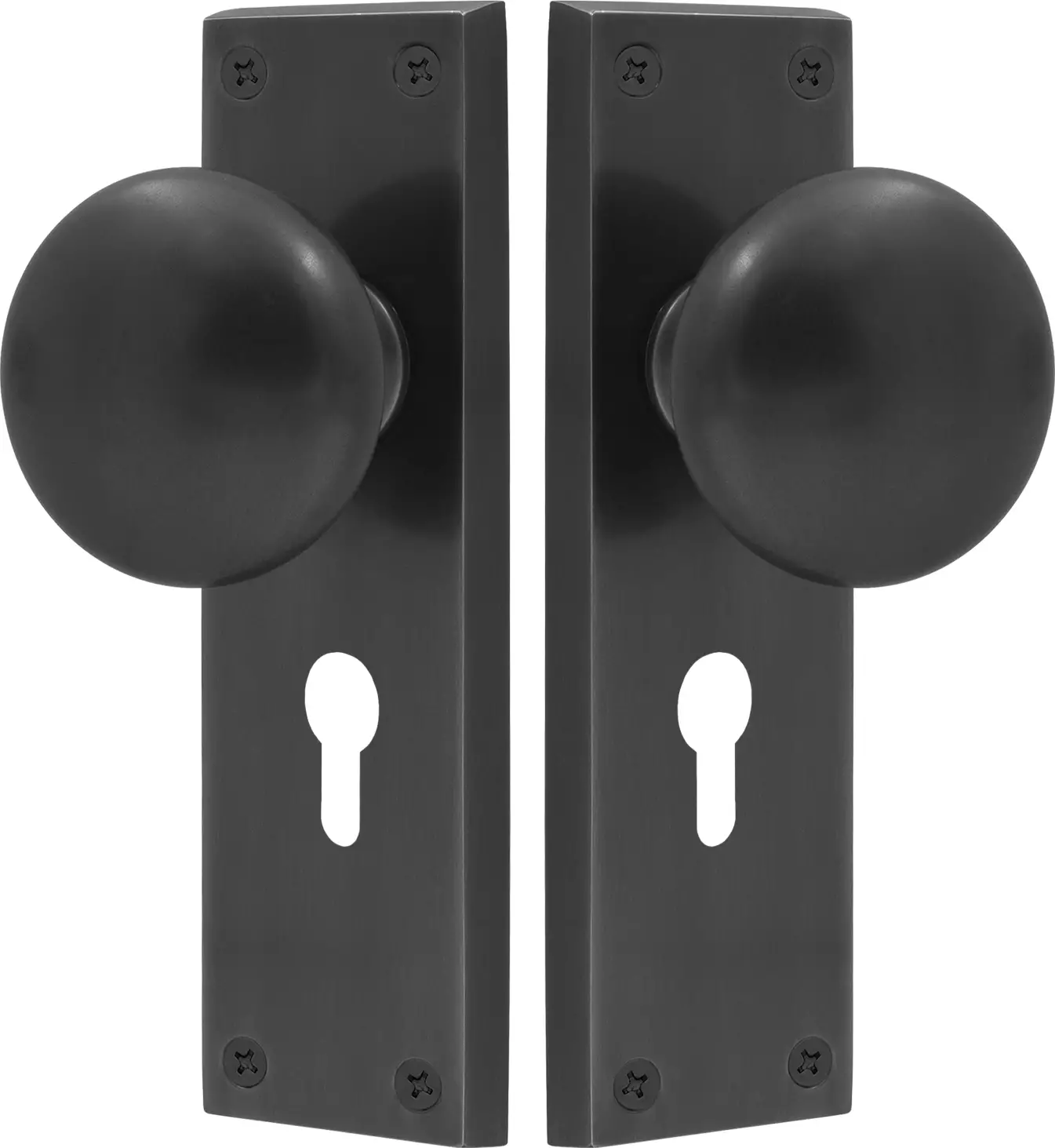 Sutton Square Longplate - Euro Handles - BLK