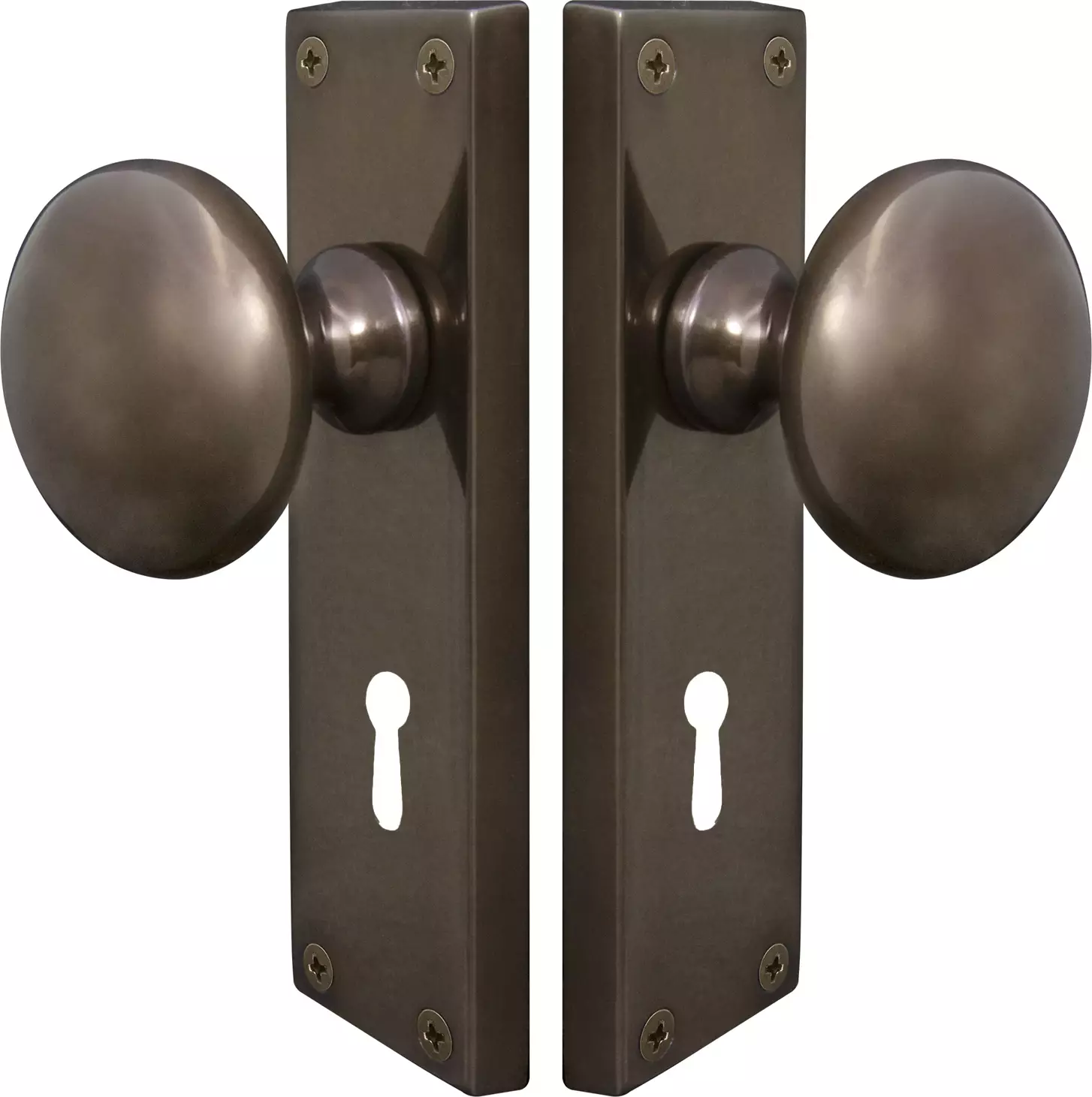 Sutton Square Longplate - Lever Handles - AB