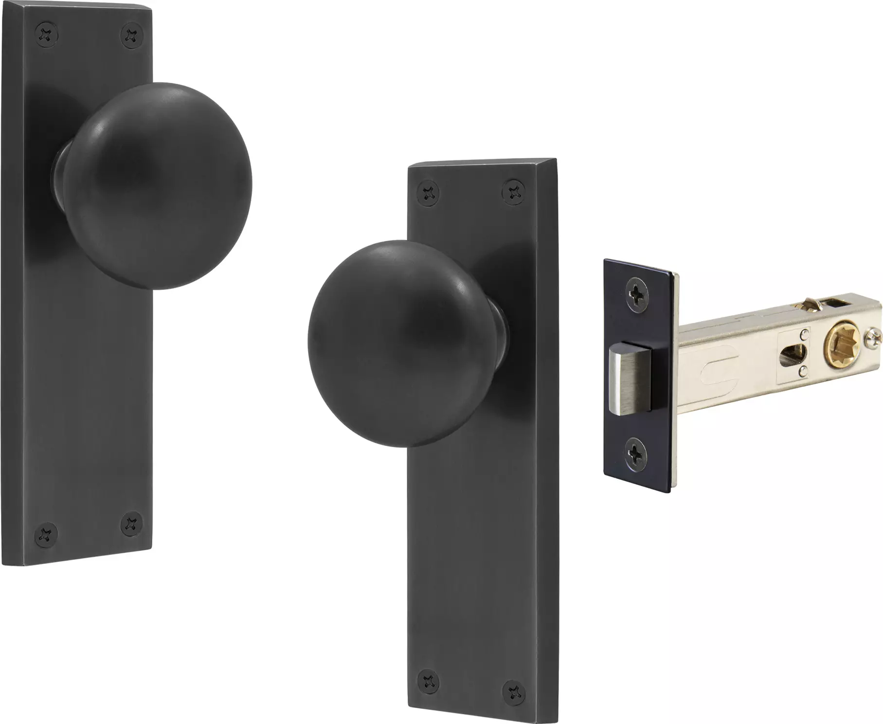 Sutton Square Longplate - Passage Set - BLK