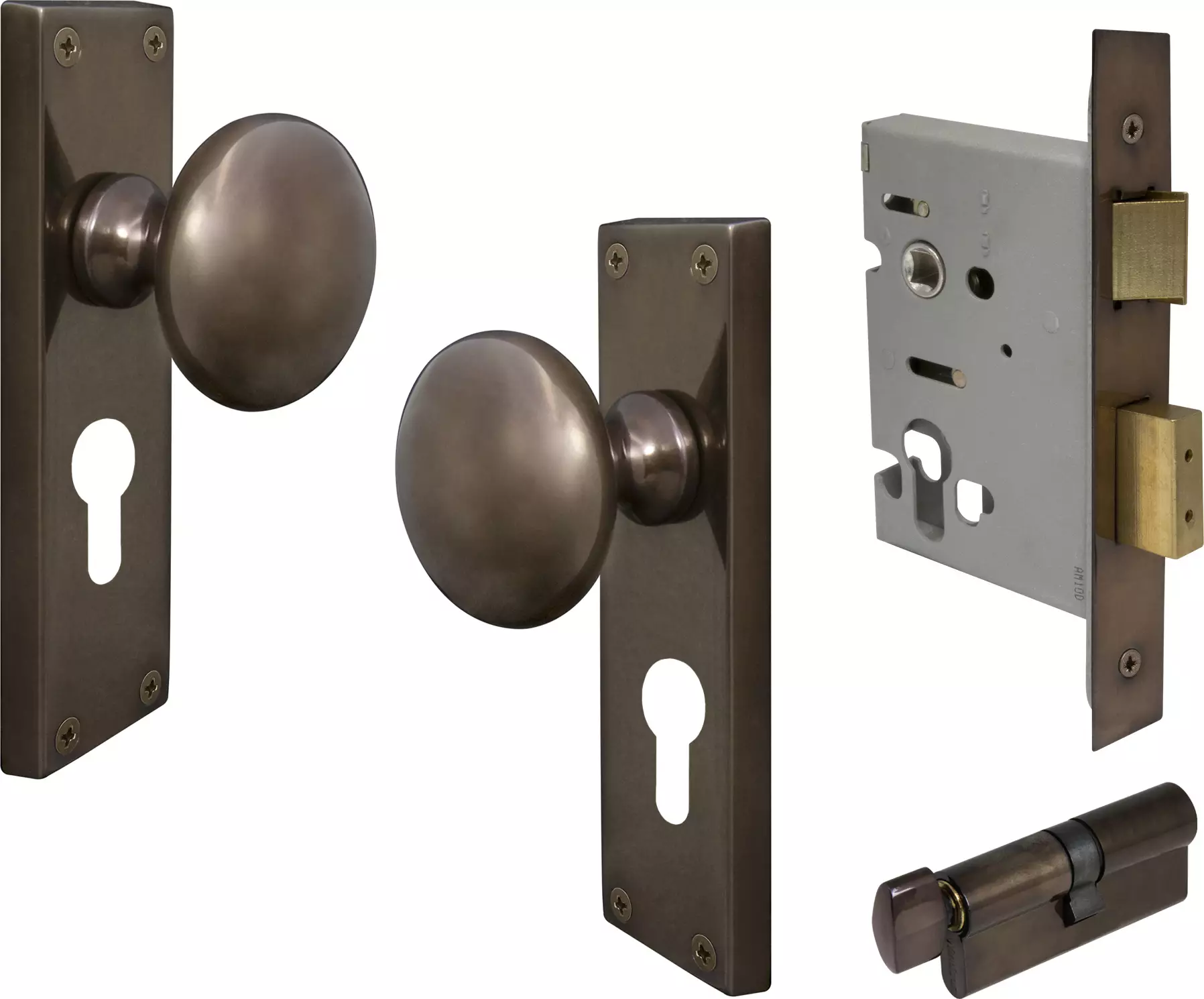 Sutton Square Longplate - Entrance Set - K/T - AB