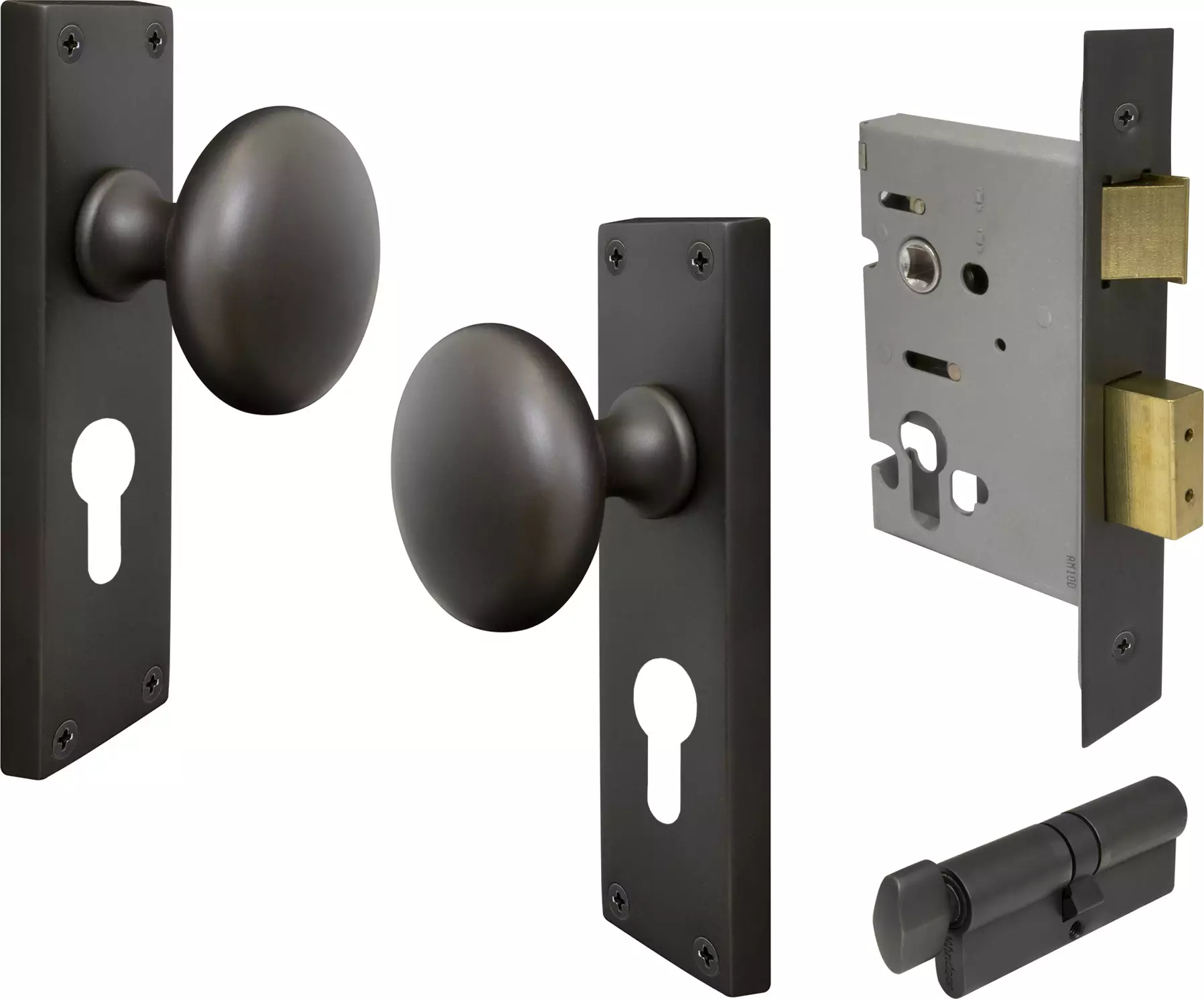 Sutton Square Longplate - Entrance Set - K/T - DRB