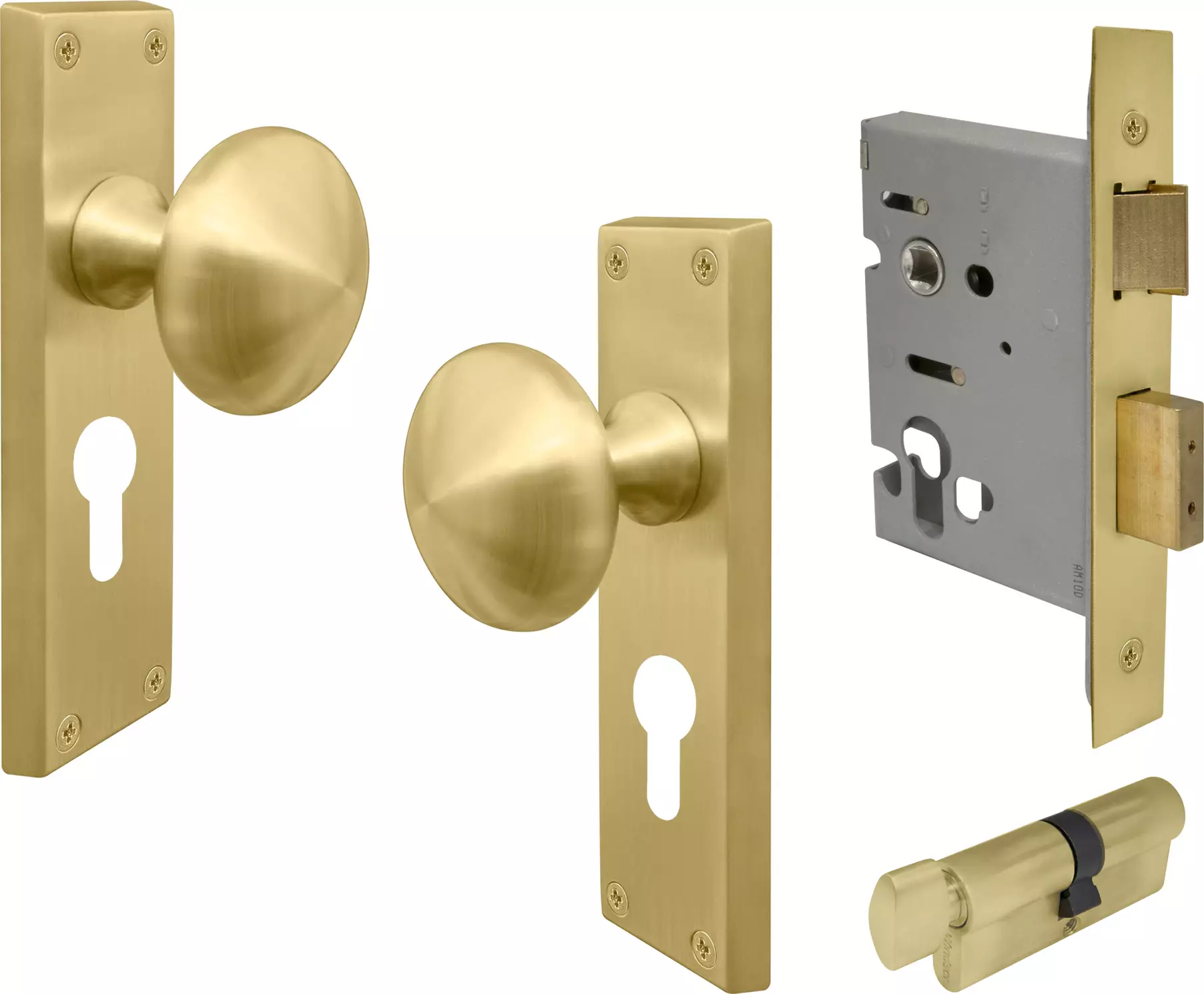 Sutton Square Longplate - Entrance Set - K/T - MSB