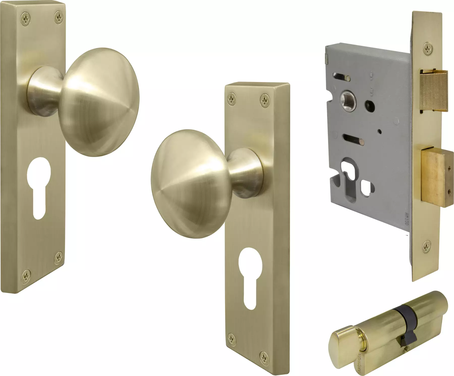 Sutton Square Longplate - Entrance Set - K/T - USB