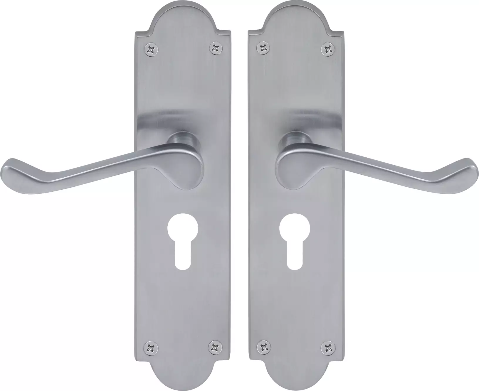 York Lever Victorian Plate - Euro 48mm Handles - PC
