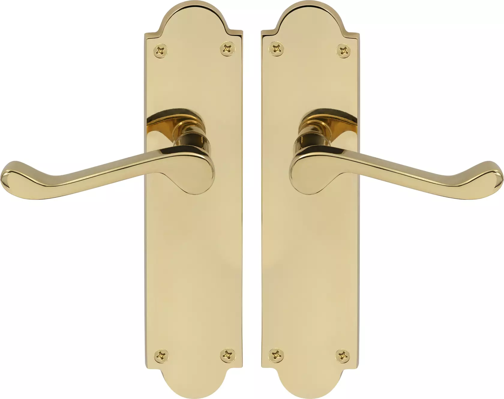 York Lever Victorian Plate - Handle Set - PB