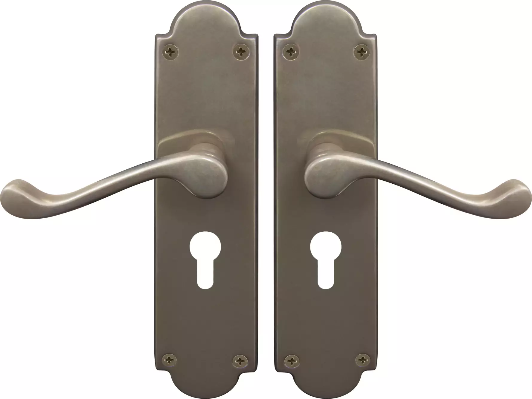 York Lever Victorian Plate - Euro 48mm Handles - NB