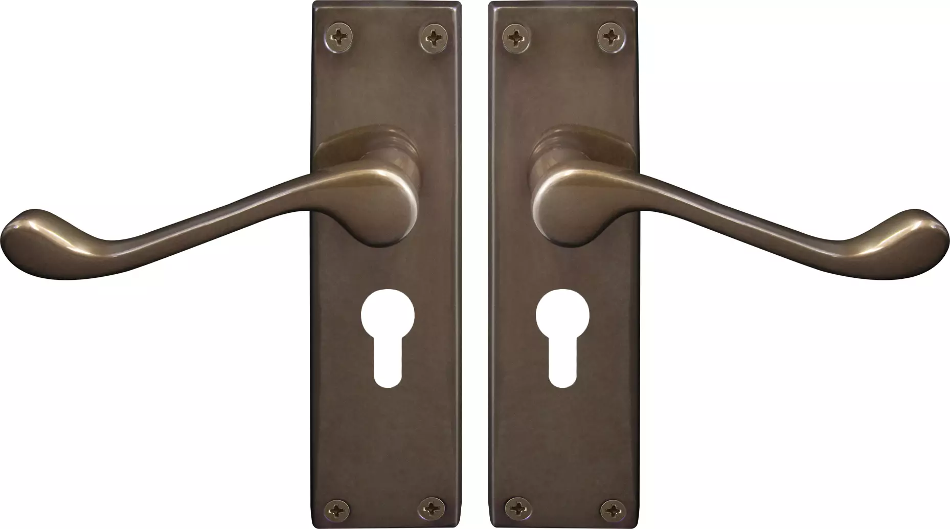 York Lever Longplate - Euro 48mm Handles - AB