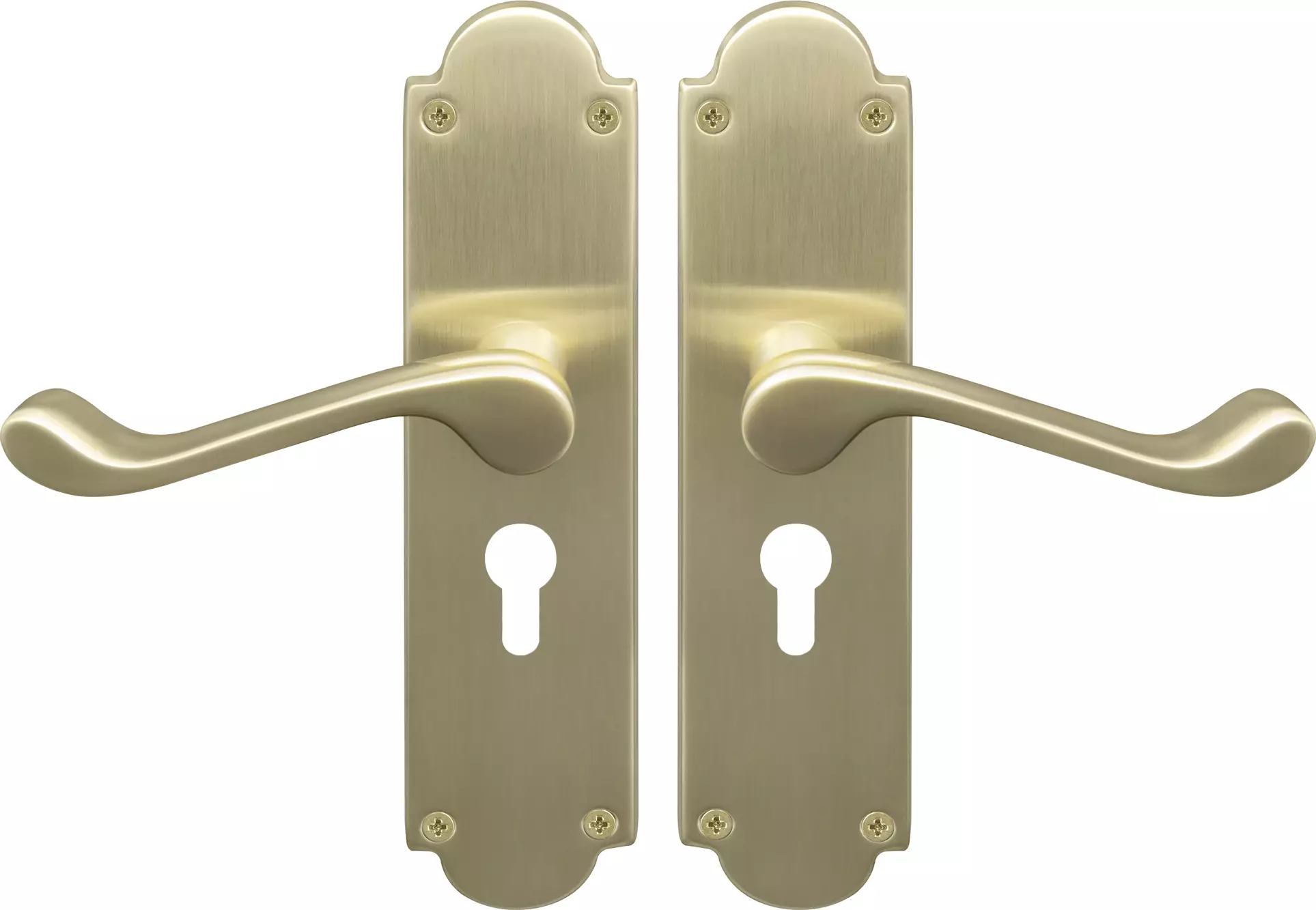 York Lever Victorian Plate - Euro 48mm Handles - USB