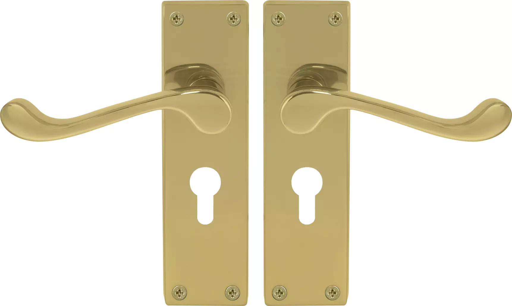 York Lever Longplate - Euro 48mm Handles - UB