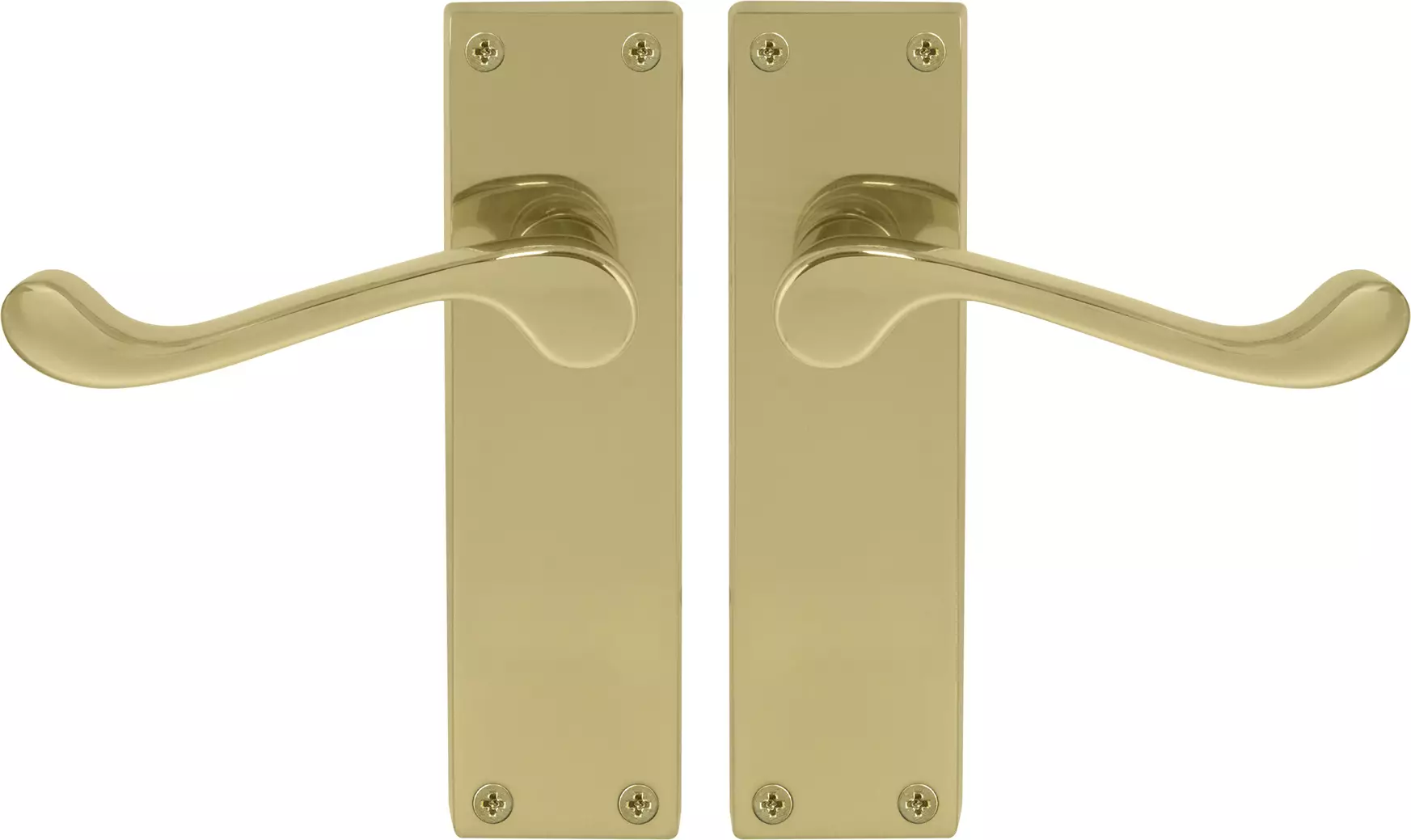 York Lever Longplate - Handle Set - PB