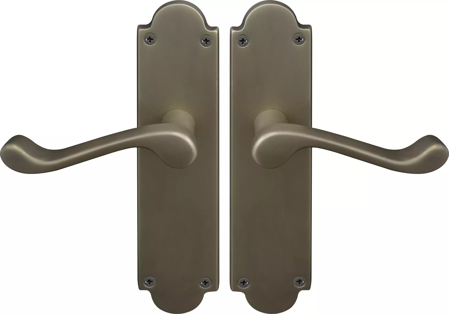 York Lever Victorian Plate - Handle Set - RB