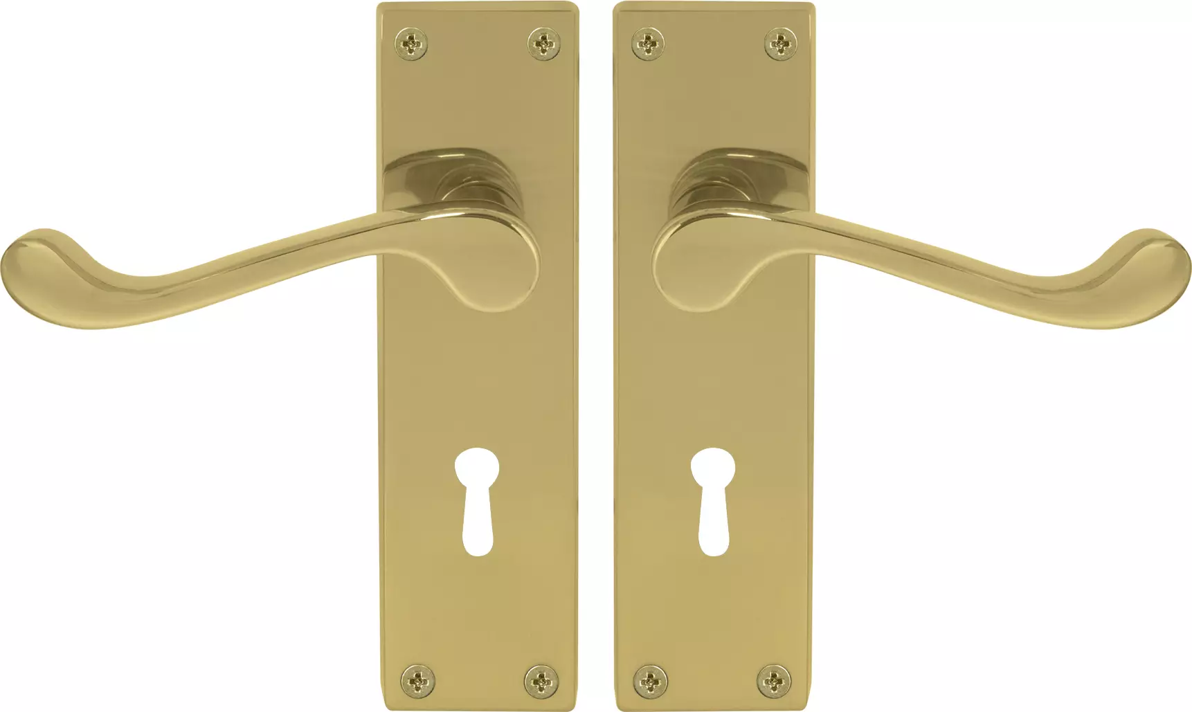 York Lever Longplate - Lever Lock Handle Set - UB