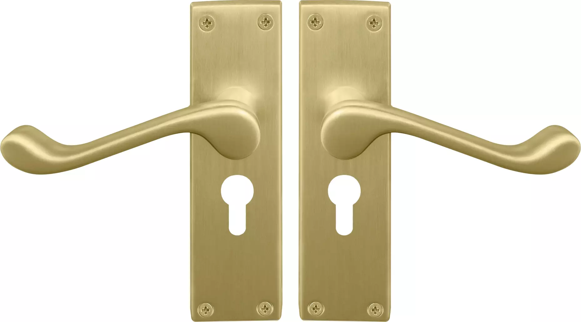 York Lever Longplate - Euro 48mm Handles - MSB