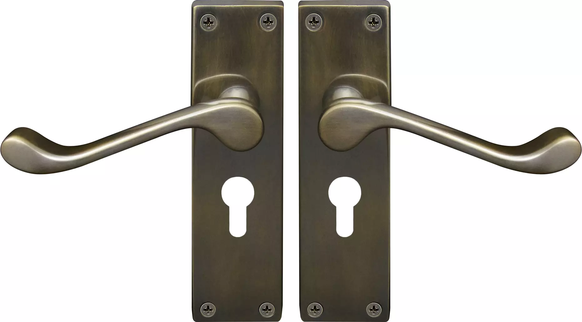 York Lever Longplate - Euro 48mm Handles - ORB
